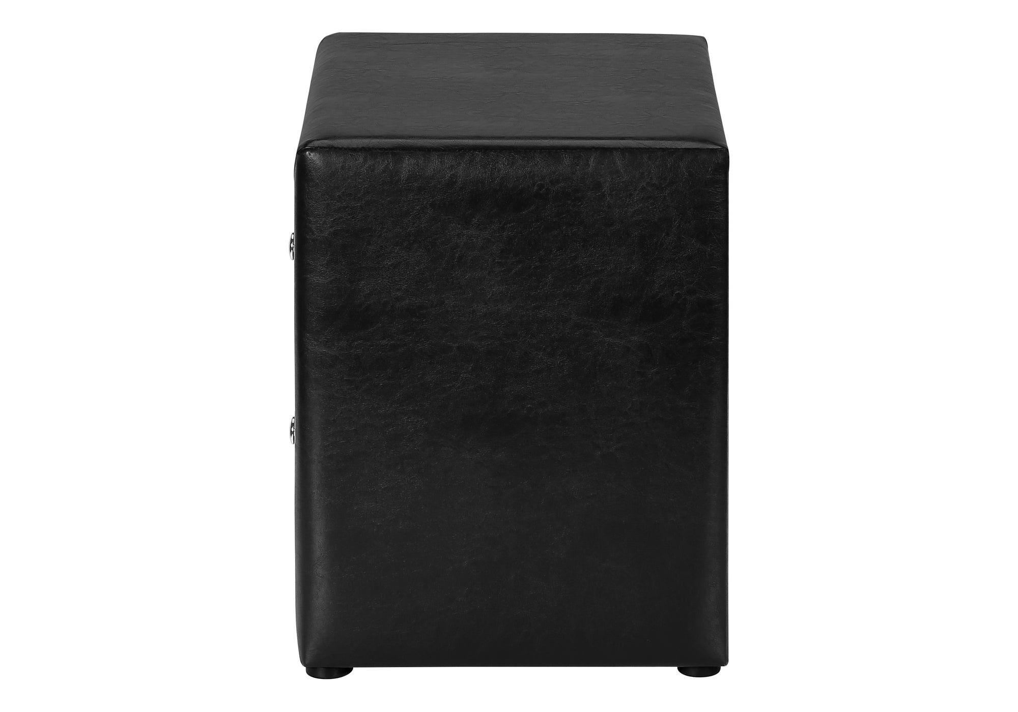 Upholstered Nightstand Grey Leather-Look 2-Drawer-Nighstand-DECOROLALA