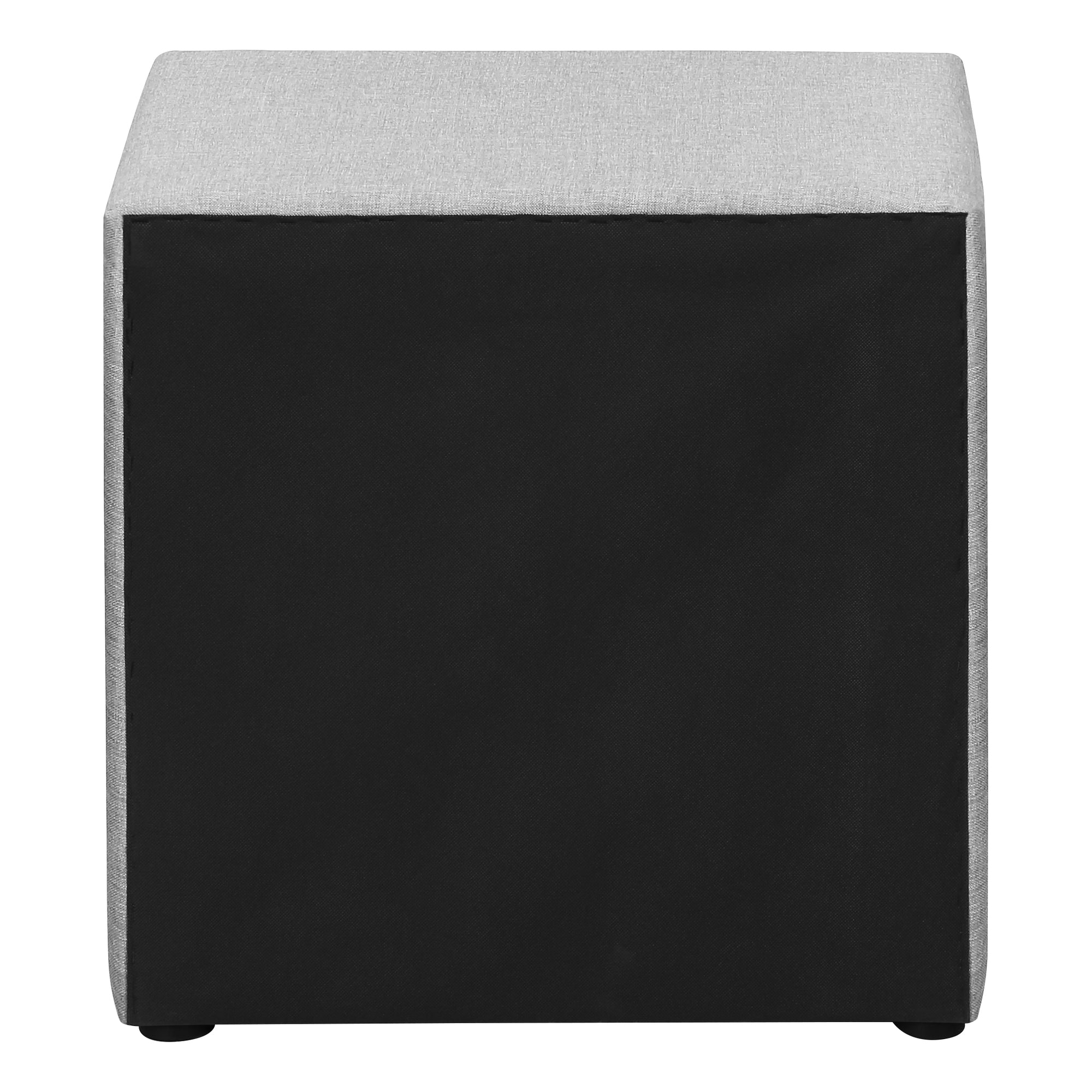 Upholstered Nightstand Grey Leather-Look 2-Drawer-Nighstand-DECOROLALA