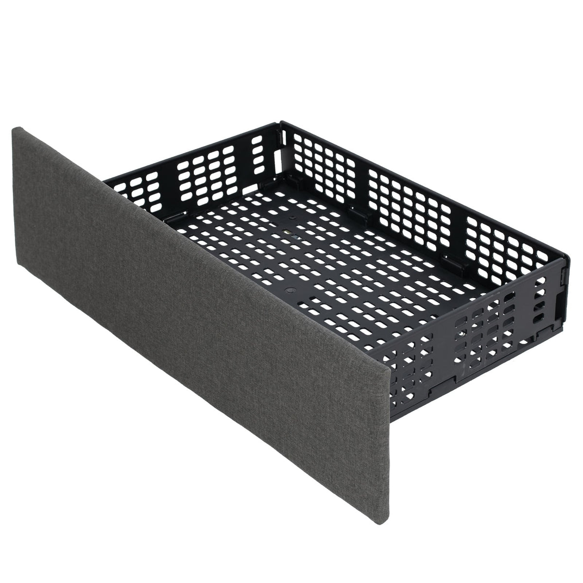 Upholstered Queen LED Bed Frame with Headboard and 4 Drawers-Queen Size-Simple Bed Frame-DECOROLALA