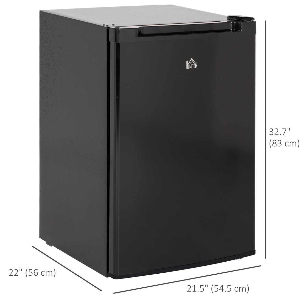 Upright Freezer, 3 Cu.Ft Mini Freezer with Reversible Single Door, Adjustable Thermostat for Home, Dorm, Black-Small Kitchen Appliances-DECOROLALA