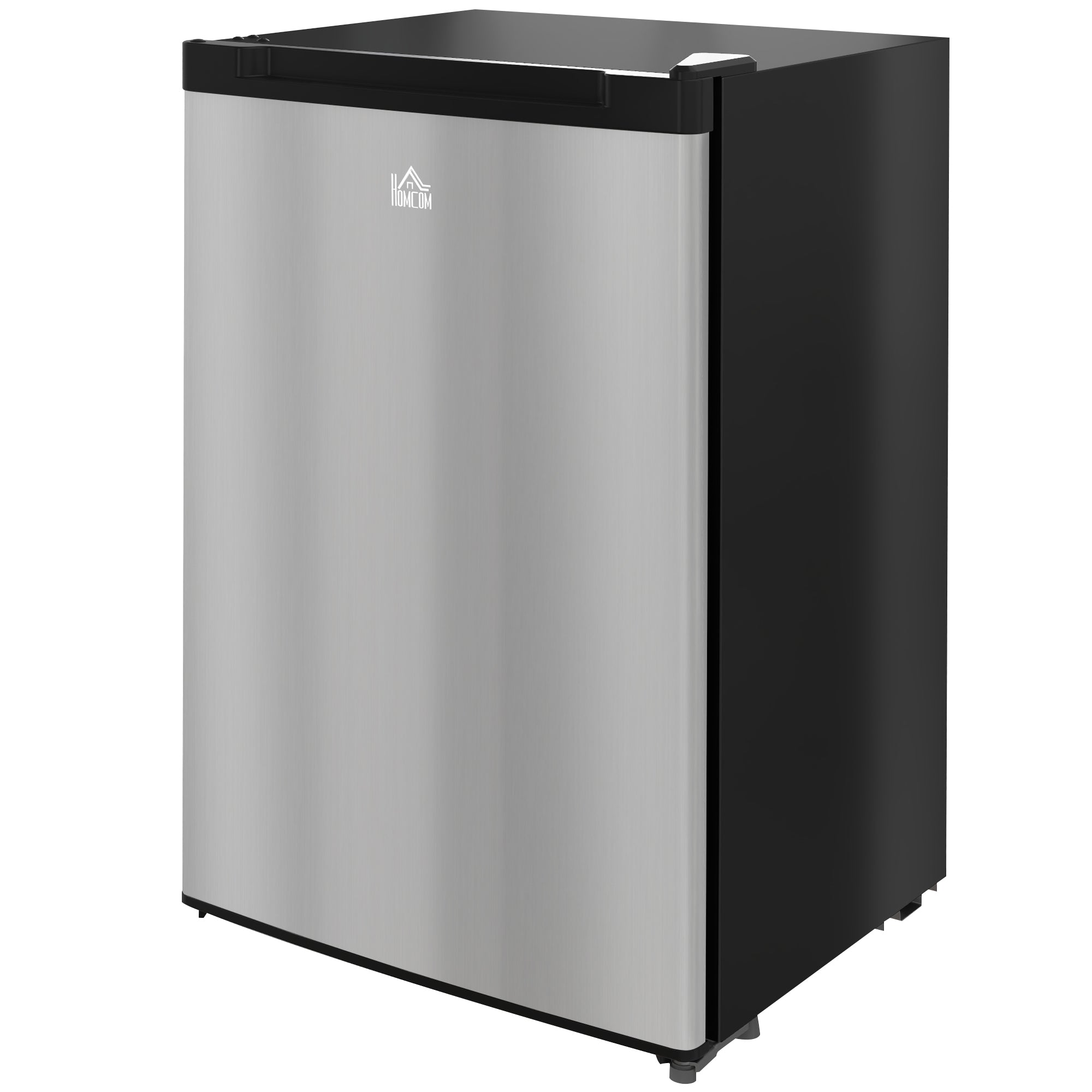 Upright Freezer, 3 Cu.Ft Mini Freezer with Reversible Single Door, Adjustable Thermostat for Home, Dorm, Silver-Small Kitchen Appliances-DECOROLALA