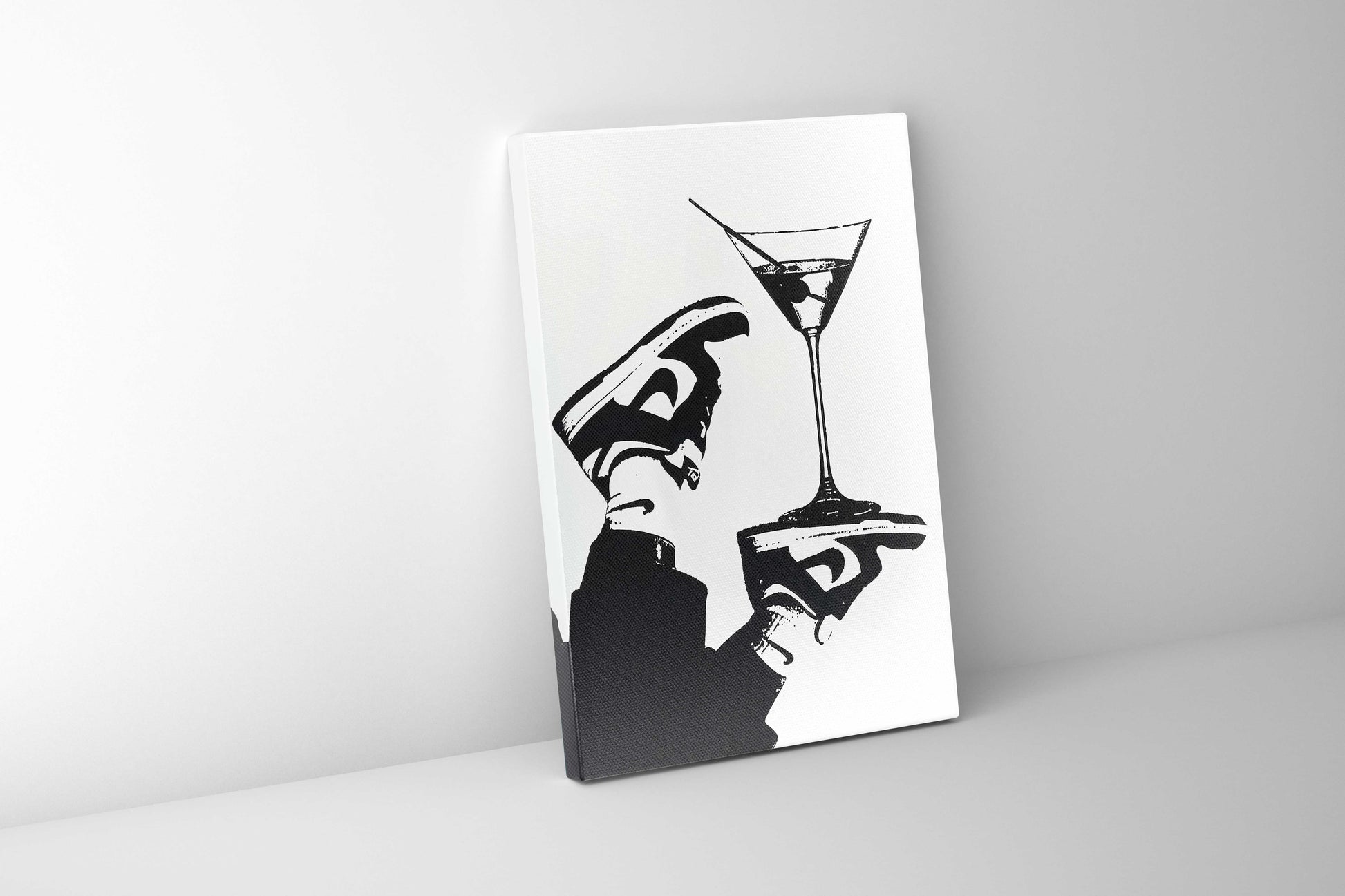 Upside Down Bartender Canvas Wall Art 48x36-Wall Art-DECOROLALA