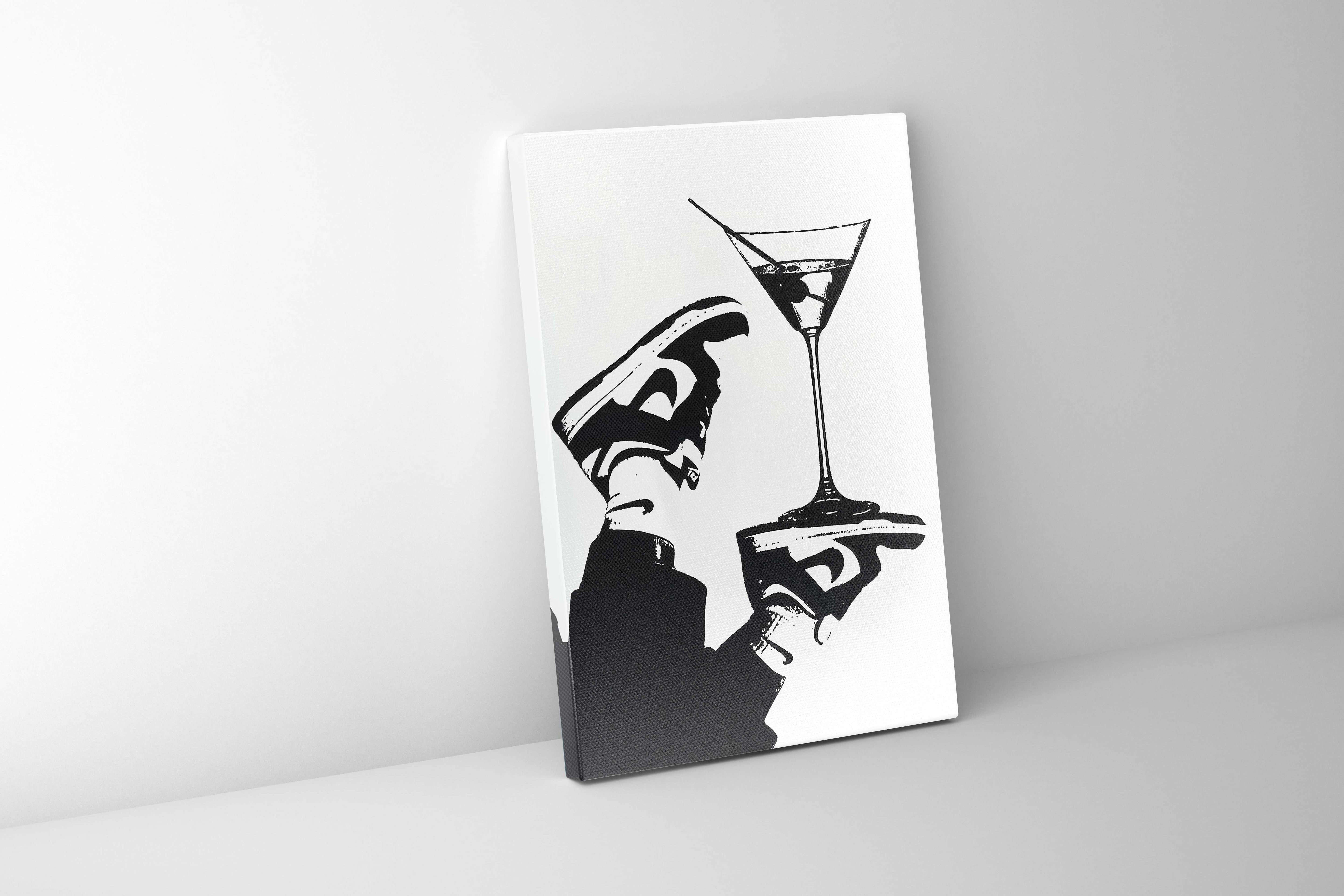 Upside Down Bartender Canvas Wall Art 48x36-Wall Art-DECOROLALA