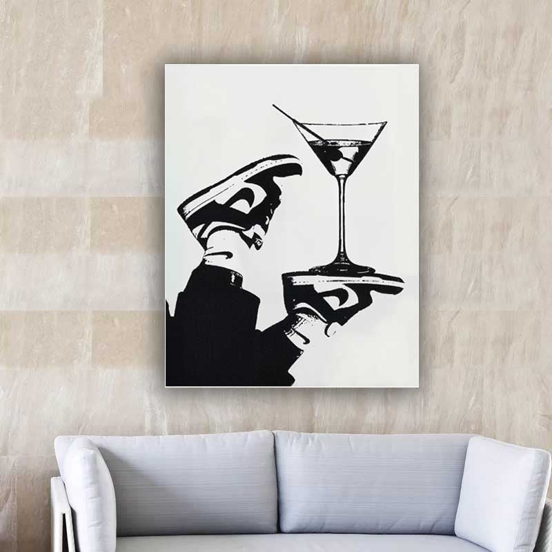 Upside Down Bartender Canvas Wall Art 48x36-Wall Art-DECOROLALA