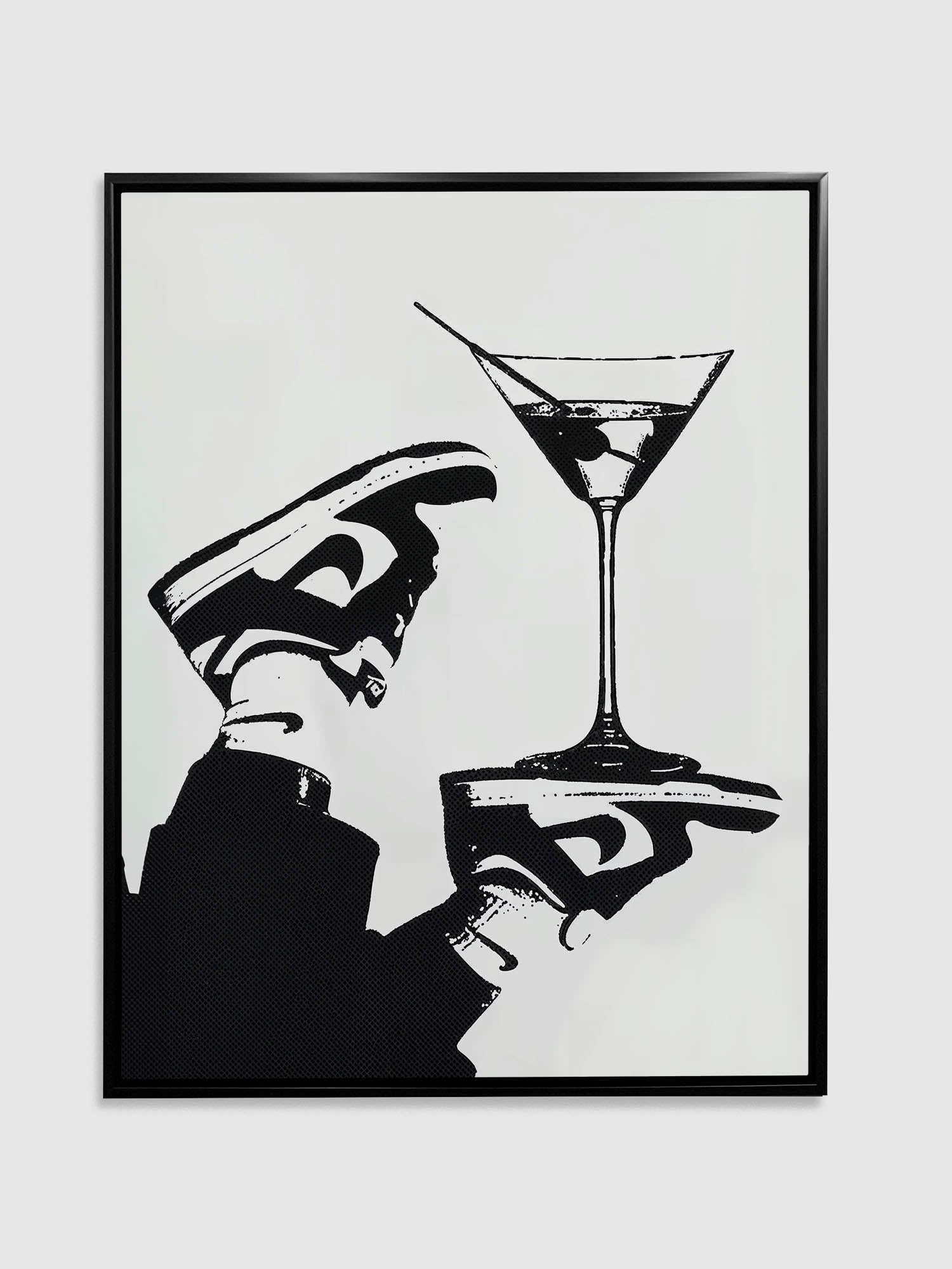 Upside Down Bartender Canvas Wall Art 48x36-Wall Art-DECOROLALA