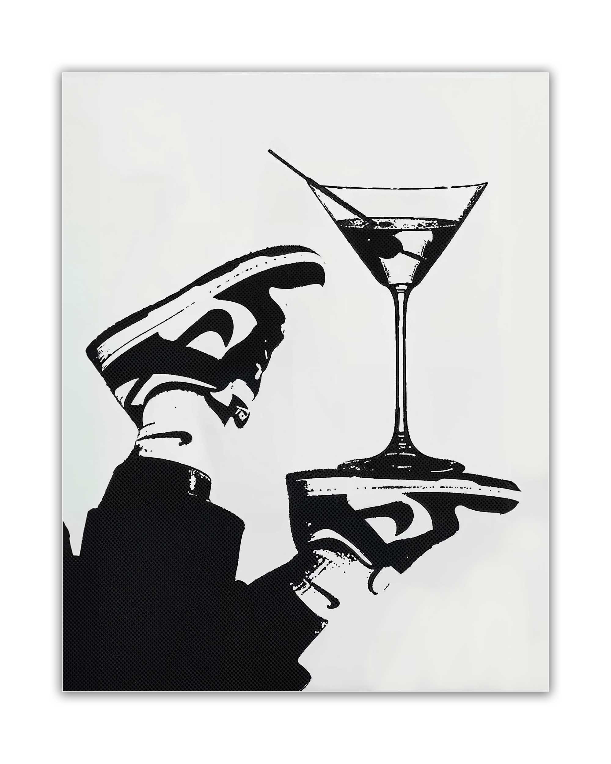 Upside Down Bartender Canvas Wall Art 48x36-Wall Art-DECOROLALA