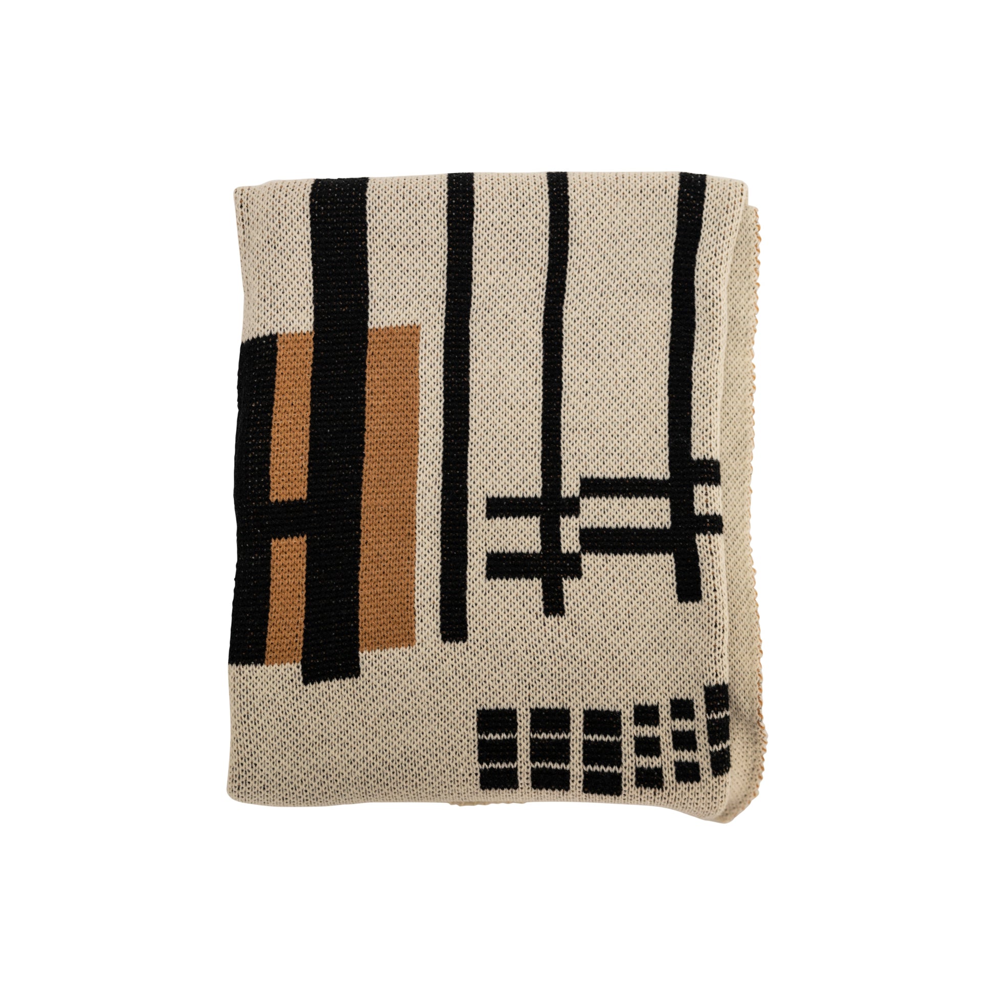 Urban Inspired Abstract Knit Throw Blanket 50" x 60"-Throw Blankets-DECOROLALA