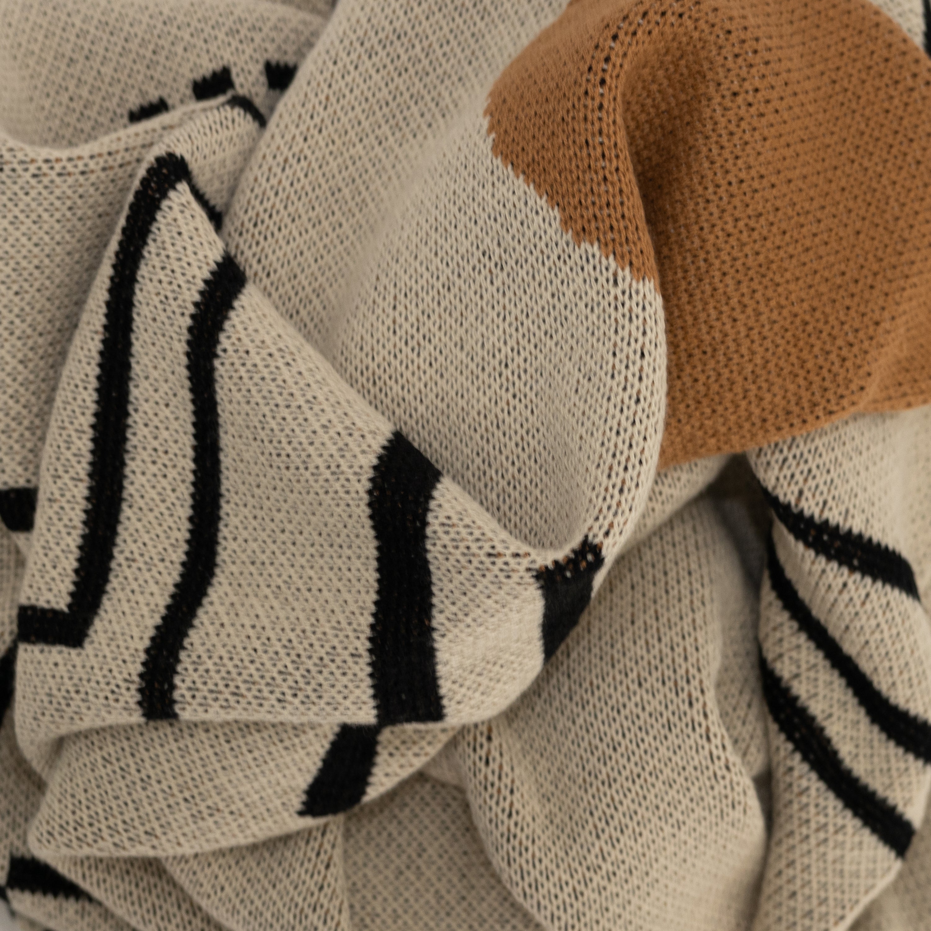 Urban Inspired Abstract Knit Throw Blanket 50" x 60"-Throw Blankets-DECOROLALA