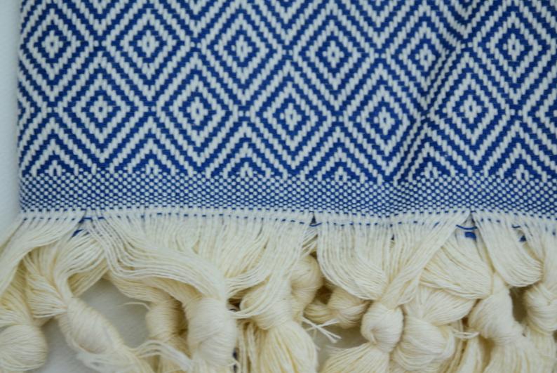 VENICE BLUE TURKISH TOWEL-Bath Towels-DECOROLALA