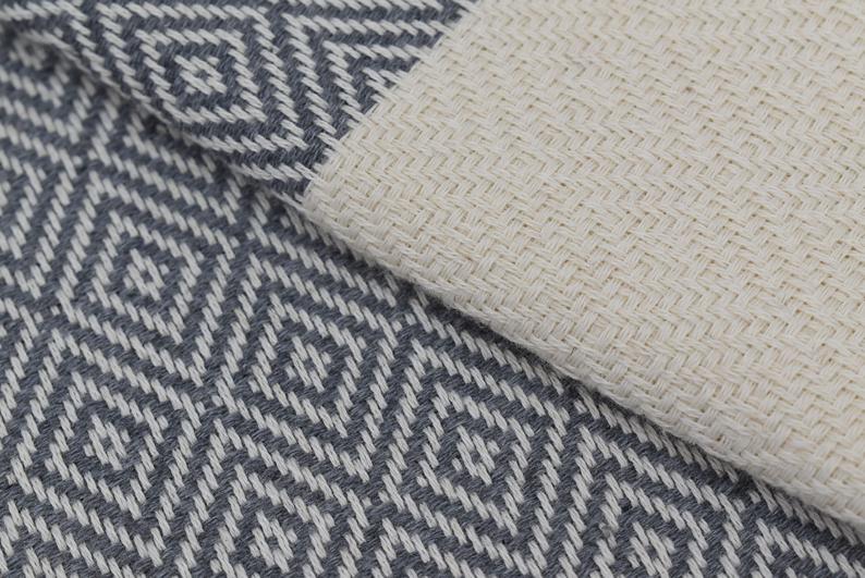 VENICE Gray Turkish Towel 40"x70"-Turkish Towel-DECOROLALA