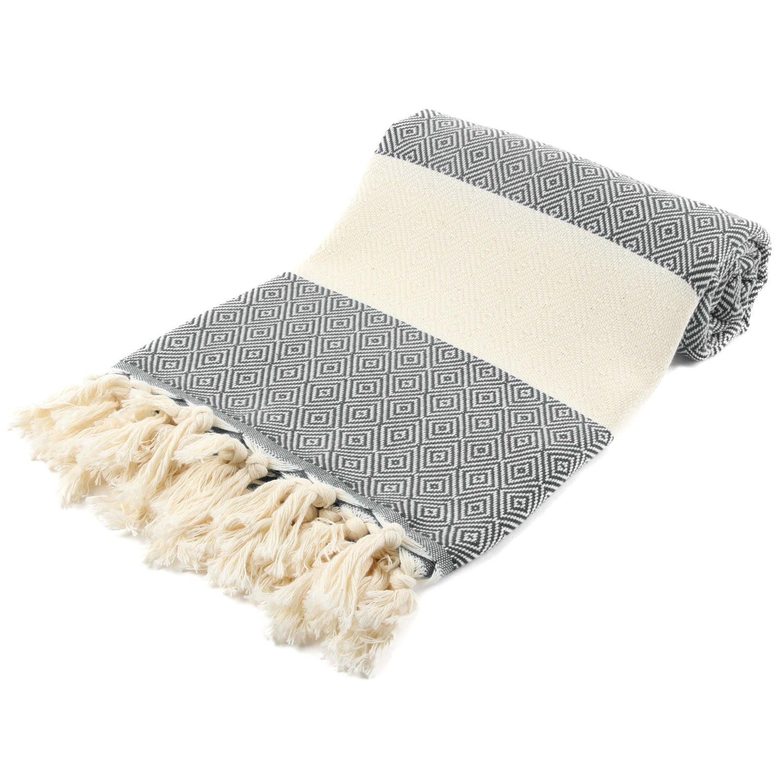 VENICE Gray Turkish Towel 40"x70"-Turkish Towel-DECOROLALA
