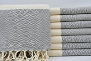 VENICE Gray Turkish Towel 40"x70"-Turkish Towel-DECOROLALA