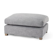 Valence 38.6L x 26.0W x 17.7H Castlerock Gray 2/3 Ottoman Sectional Piece-Stools & Ottomans-DECOROLALA
