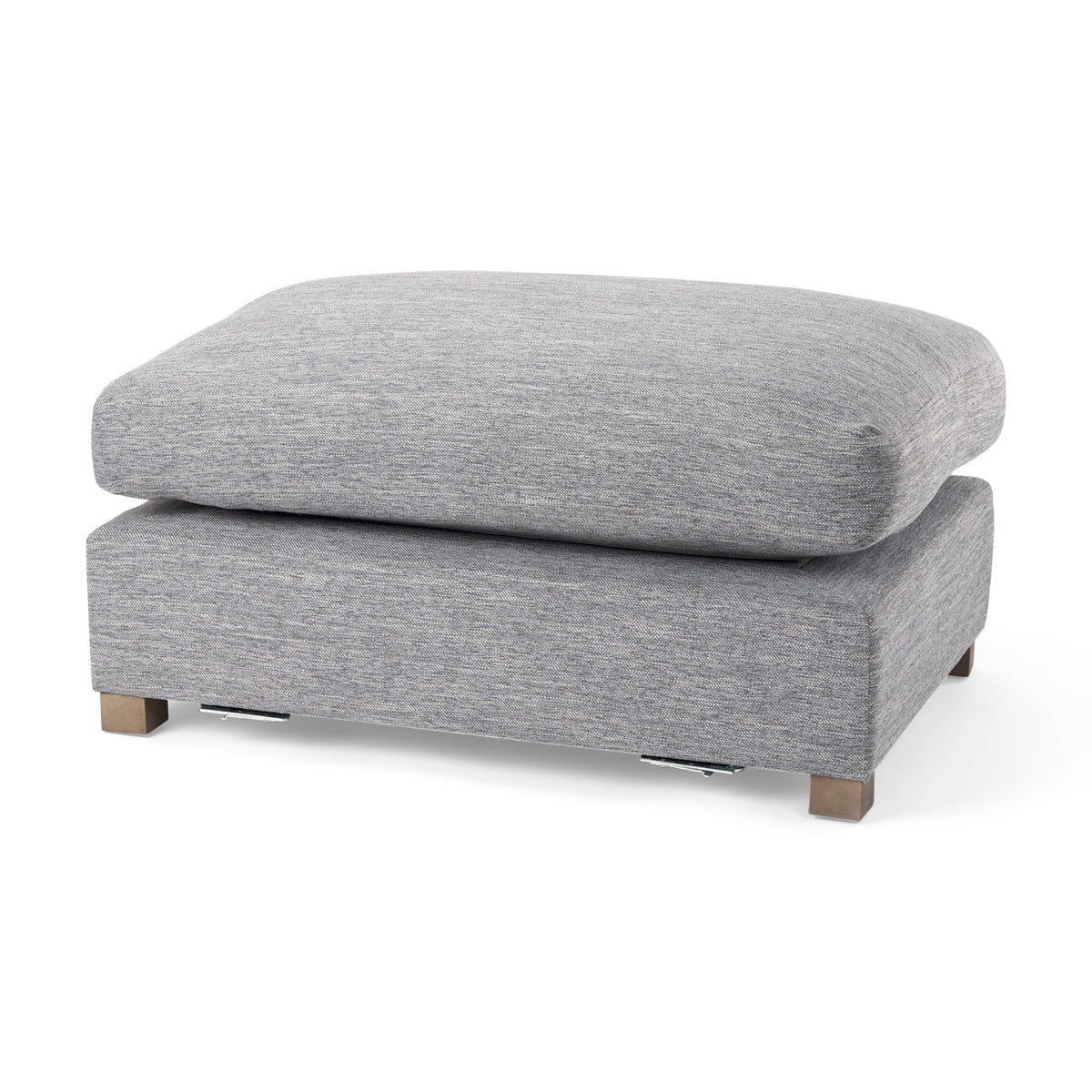Valence 38.6L x 26.0W x 17.7H Castlerock Gray 2/3 Ottoman Sectional Piece-Stools & Ottomans-DECOROLALA
