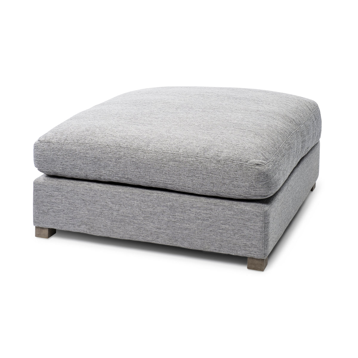 Valence 38.6L x 38.6W x 17.7H Castlerock Gray Full Size Ottoman Sectional Piece-Stools & Ottomans-DECOROLALA
