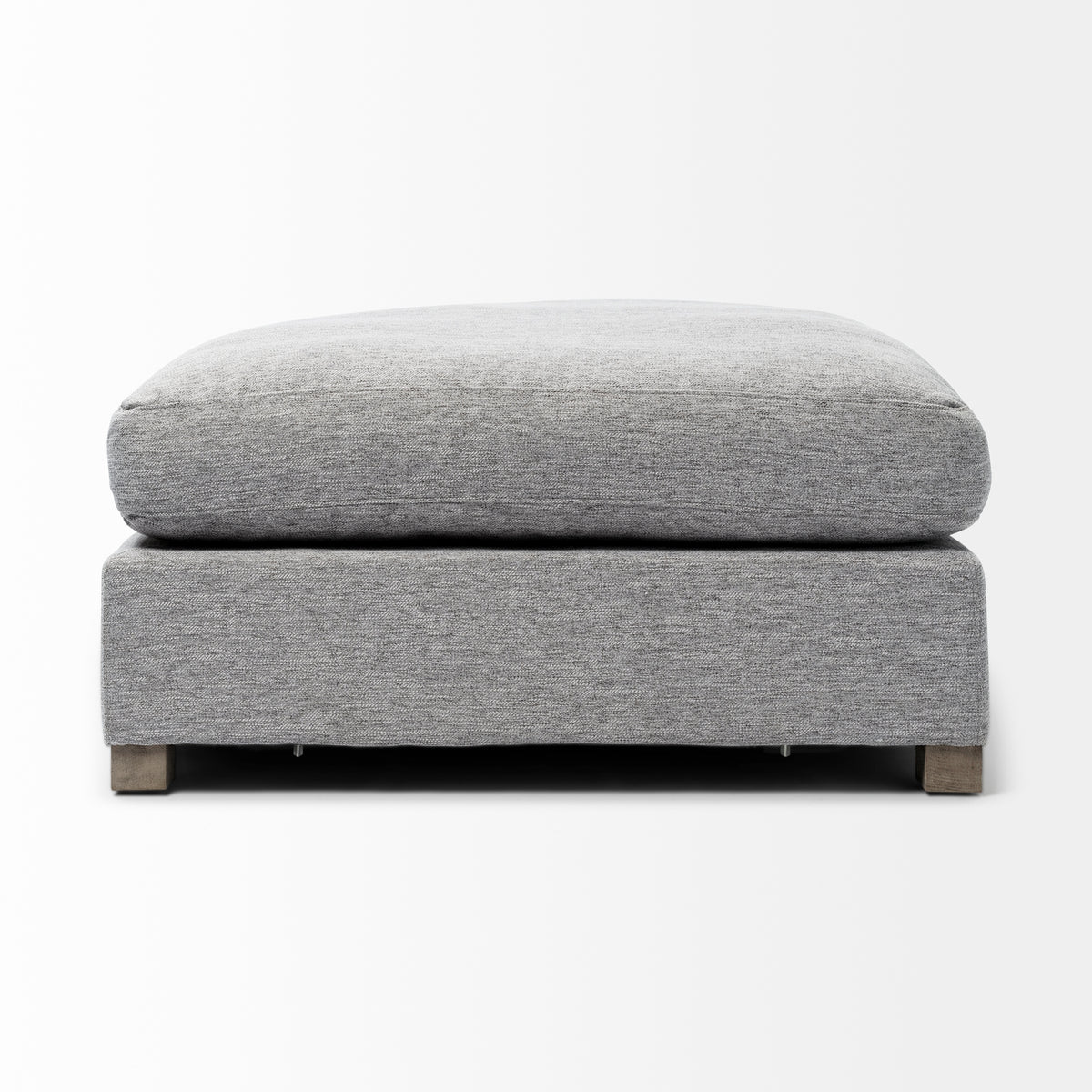 Valence 38.6L x 38.6W x 17.7H Castlerock Gray Full Size Ottoman Sectional Piece-Stools & Ottomans-DECOROLALA