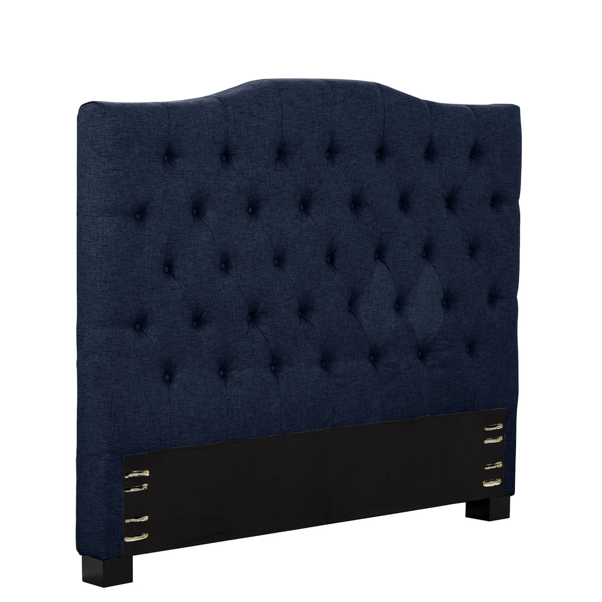Valente Button-Tufted Headboard - Blue-Bedroom Furniture Sets-DECOROLALA