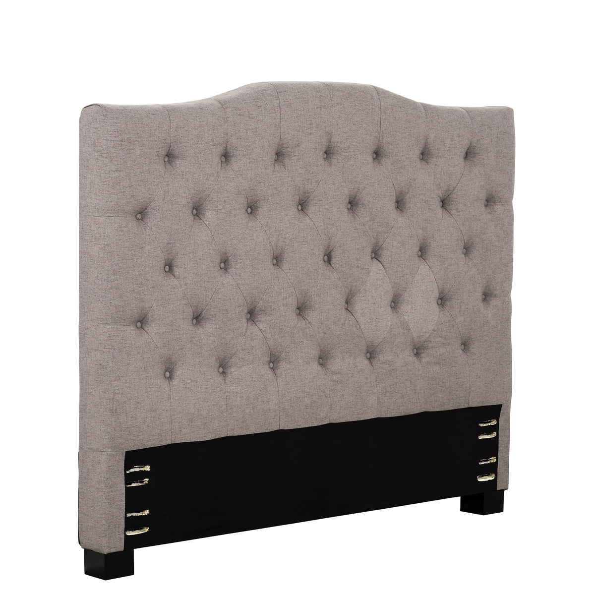 Valente Button-Tufted Headboard - Stone-Bedroom Furniture Sets-DECOROLALA