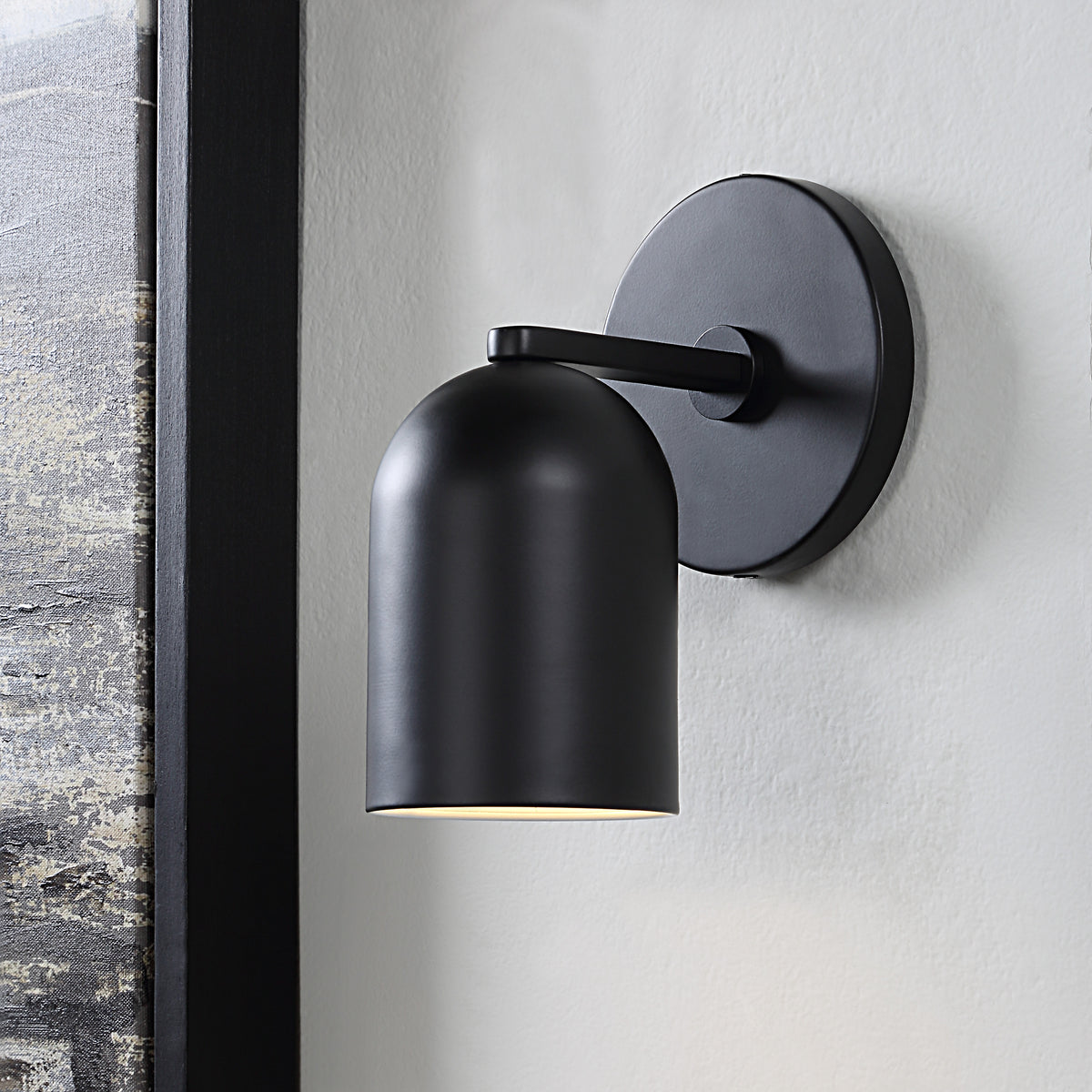 Valonia 8.25" Wall Sconce, Matte Black-Wall Sconce-DECOROLALA