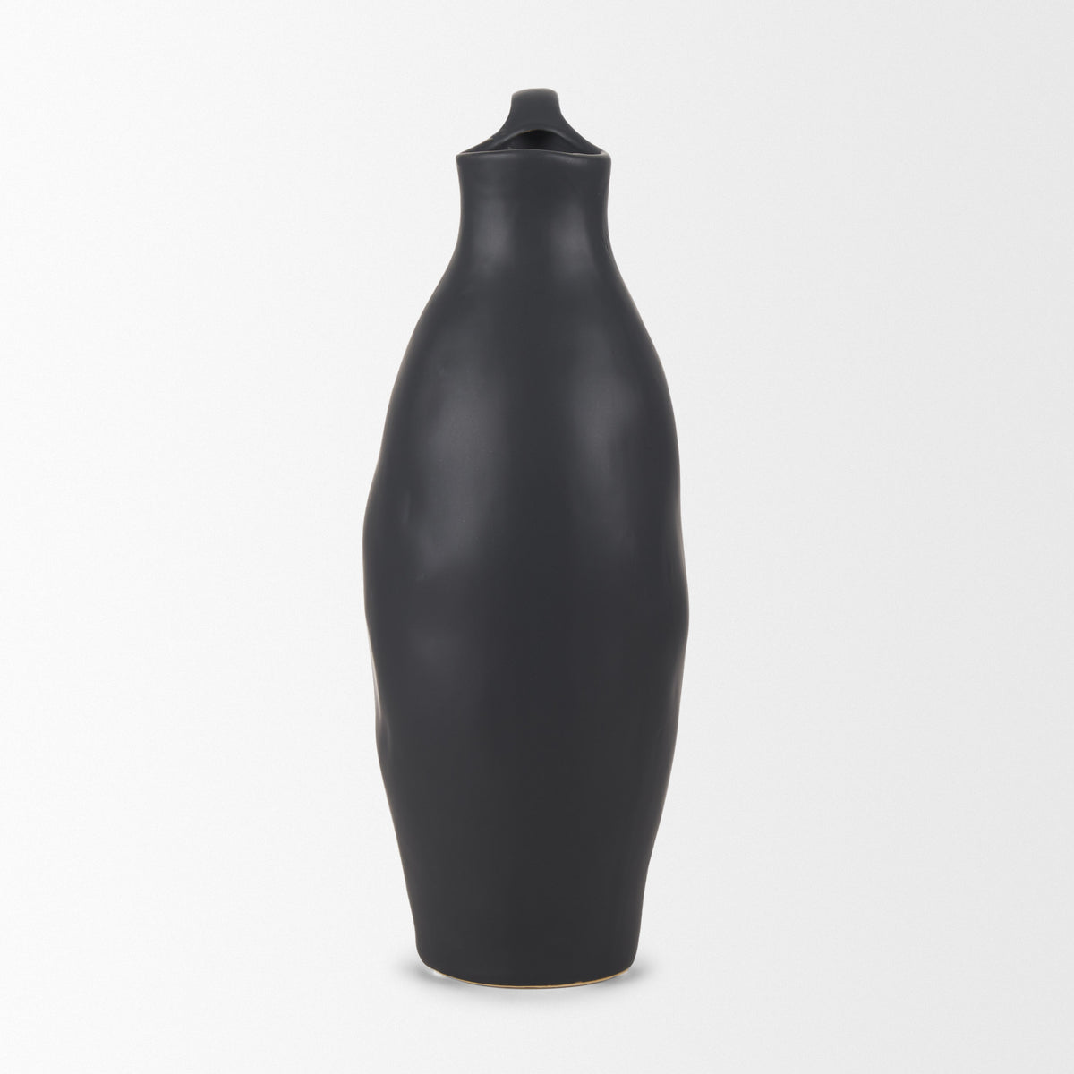 Valora Speckled Cream and Light Beige Ceramic Jug Vase-Decorative Jars & Urns-DECOROLALA