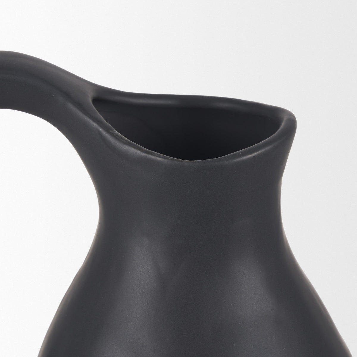 Valora Speckled Cream and Light Beige Ceramic Jug Vase-Decorative Jars & Urns-DECOROLALA