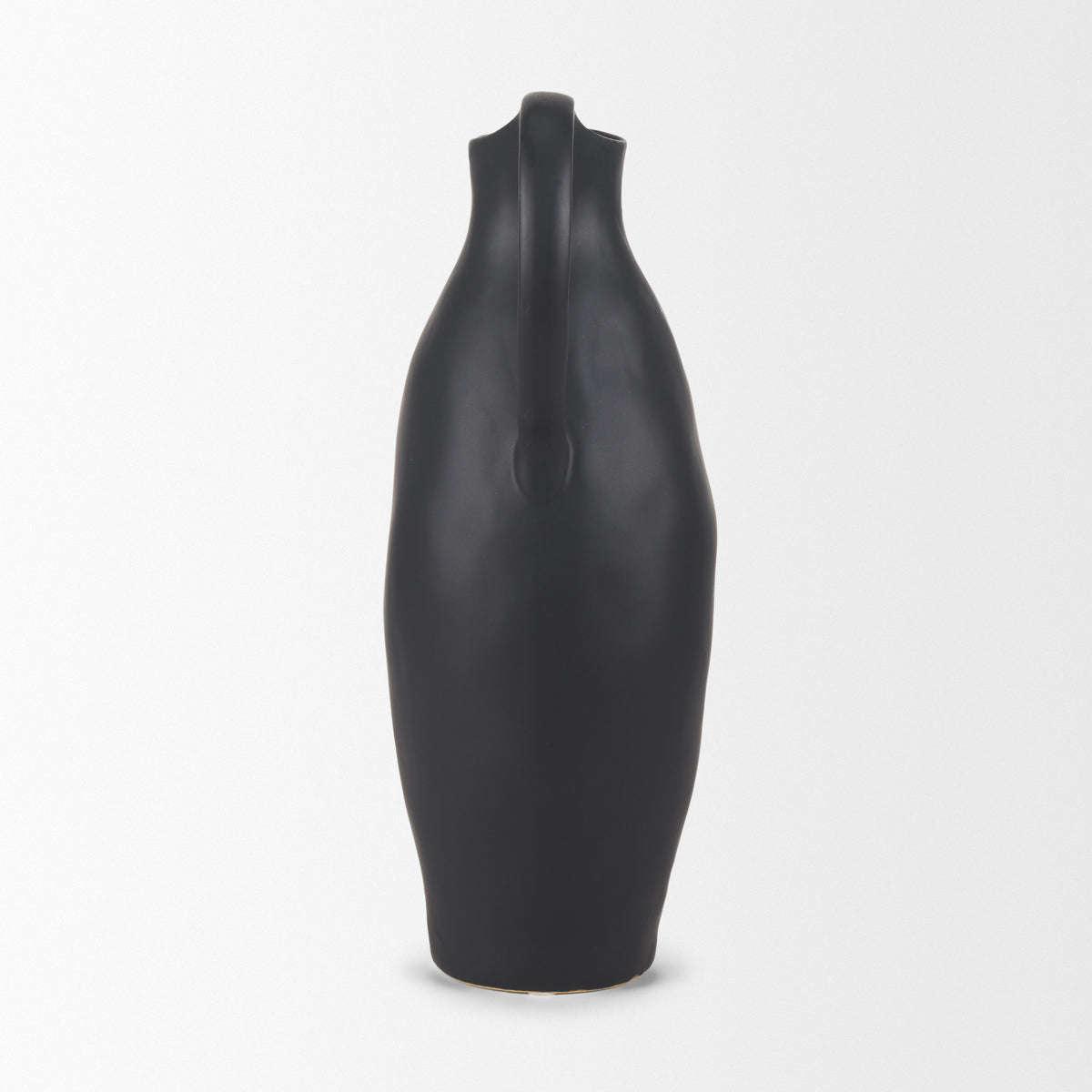 Valora Speckled Cream and Light Beige Ceramic Jug Vase-Decorative Jars & Urns-DECOROLALA