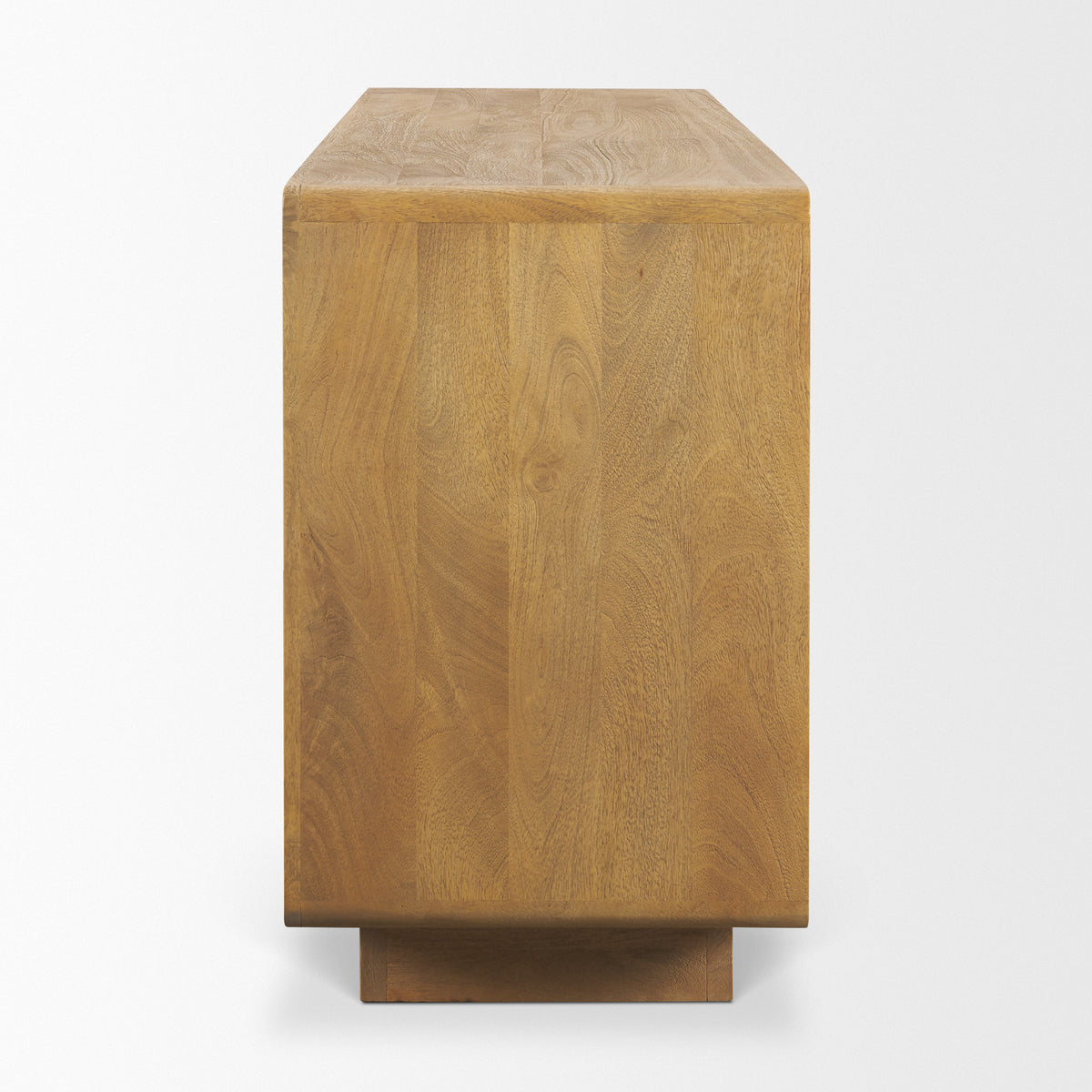 Valterra Light Brown Wood w/ Travertine 4 Door Sideboard-Sideboards & Buffets-DECOROLALA