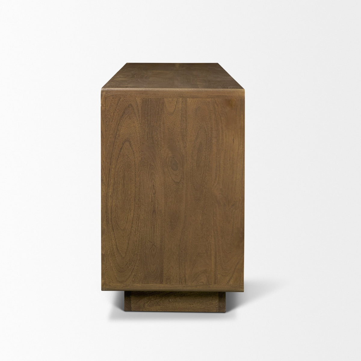 Valterra Light Brown Wood w/ Travertine 4 Door Sideboard-Sideboards & Buffets-DECOROLALA