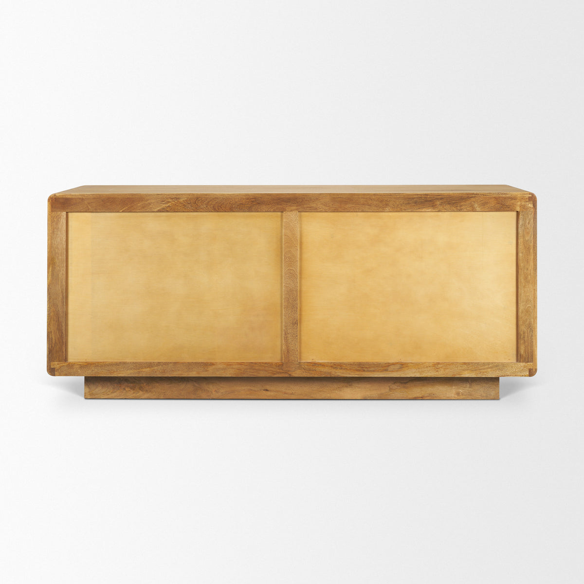 Valterra Light Brown Wood w/ Travertine 4 Door Sideboard-Sideboards & Buffets-DECOROLALA