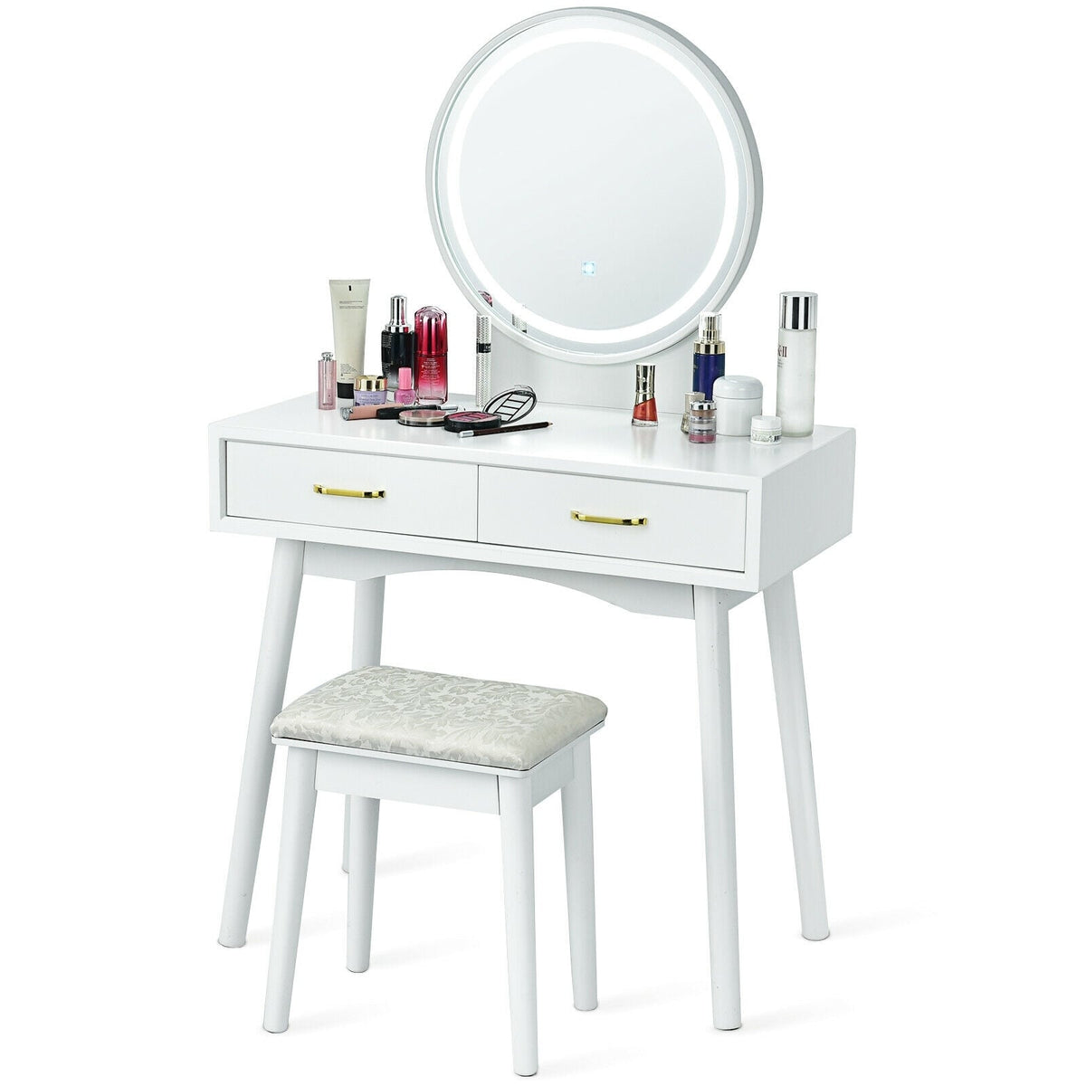 Vanity Dressing Table Set with 3 Lighting Modes-Makeup Vanities-DECOROLALA