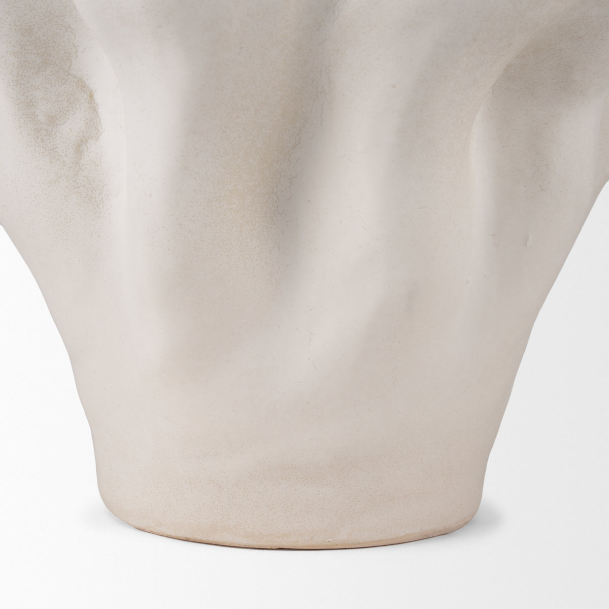 Vanna Sculptural Cream Glazed Ceramic Vase-Vase-DECOROLALA