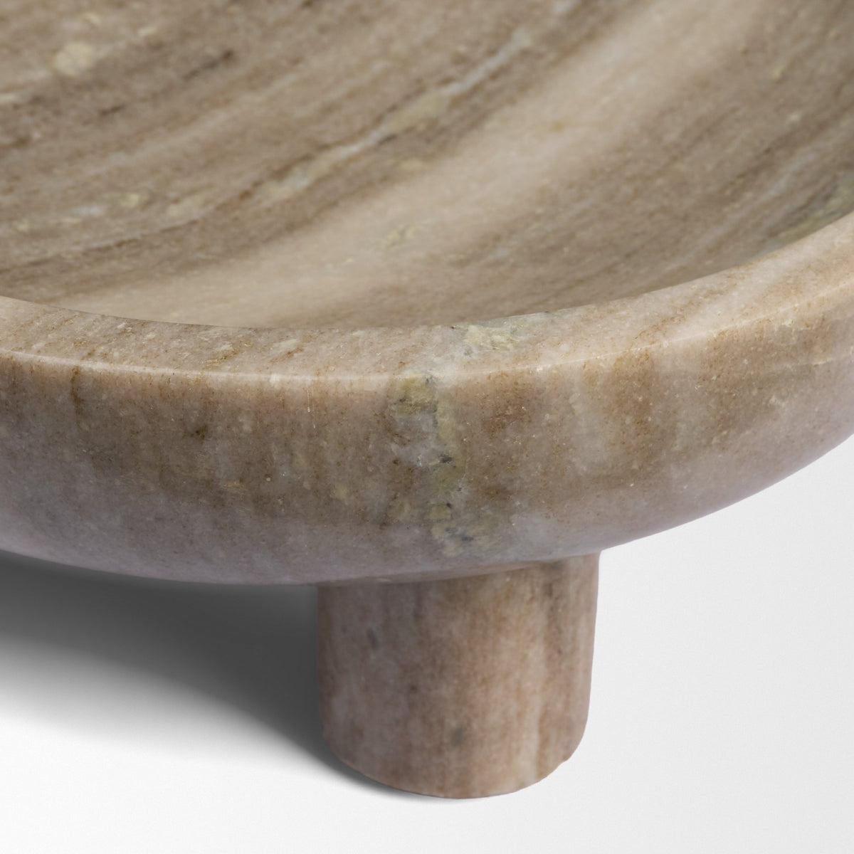 Vasca Gray Marble Decorative Pedestal Bowl-Bowls-DECOROLALA