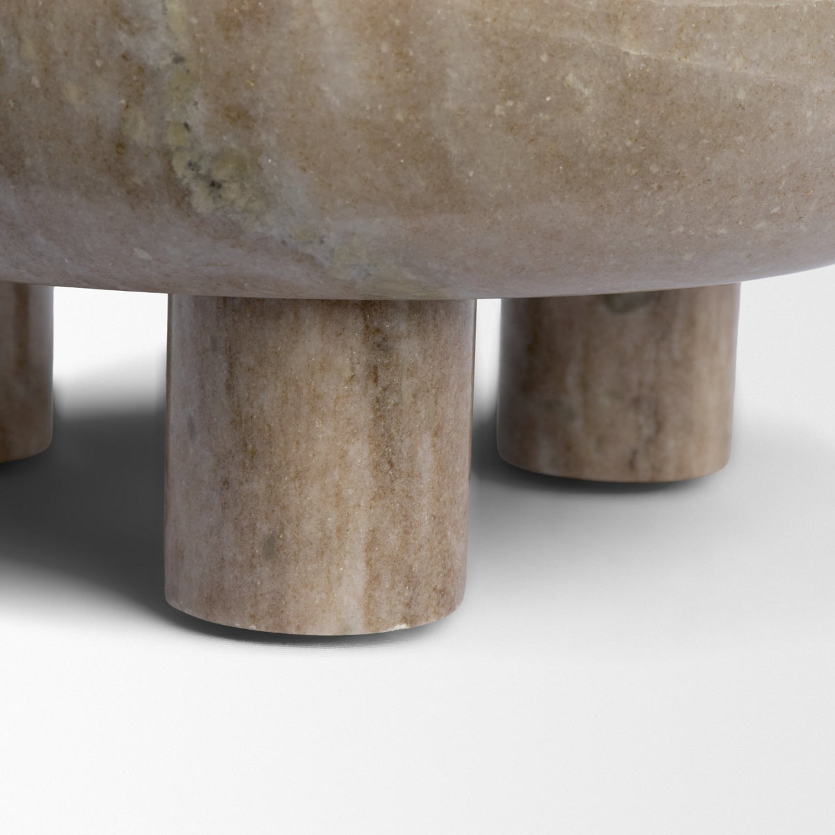 Vasca Gray Marble Decorative Pedestal Bowl-Bowls-DECOROLALA