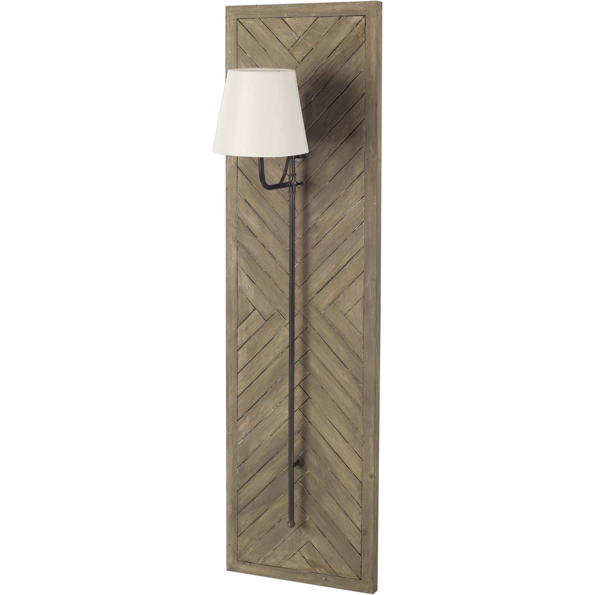 Vector 12.5x53 Brown Wooden Body Copper Metal Rectangular Wall Sconce-Wall Sconces-DECOROLALA