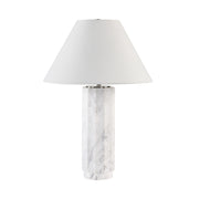 Veda 26.5" Height Table Lamp, White-Table Lamp-DECOROLALA