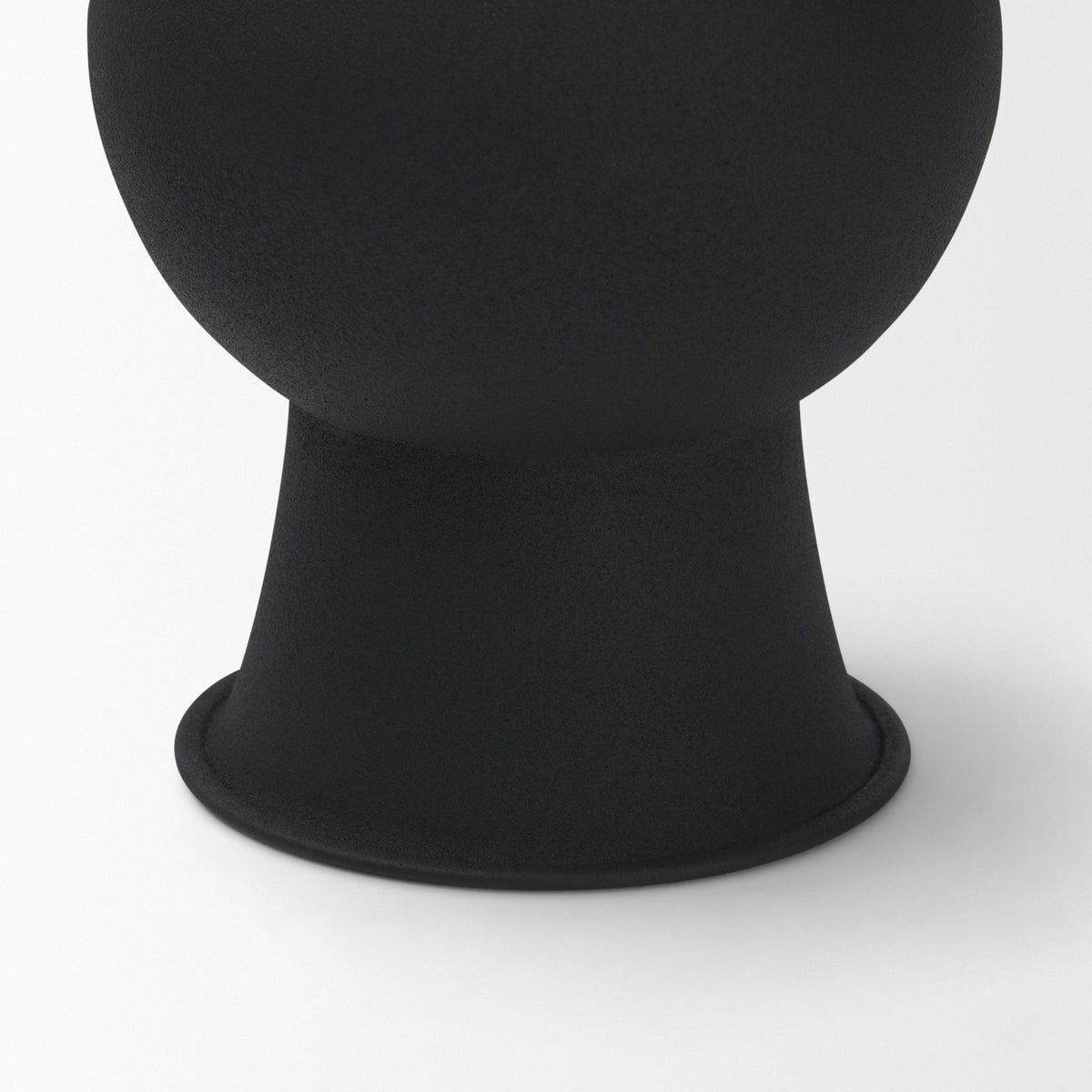 Veda Small Black Metal Geometric Vase-Vase-DECOROLALA