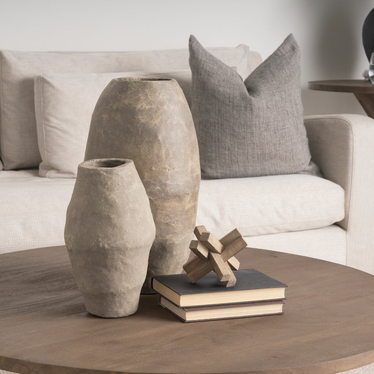 Vega II Large Natural Wood Jack Object - 7" x 7" Whitewashed-Objects-DECOROLALA