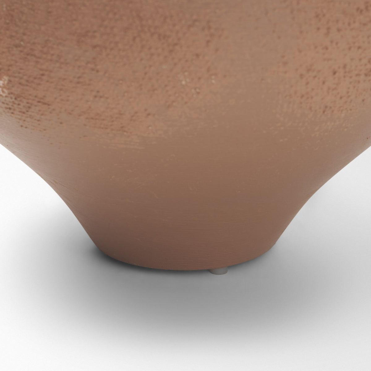 Velo Brown w/White Hand-Painted Terracotta Decorative Vase-Vase-DECOROLALA