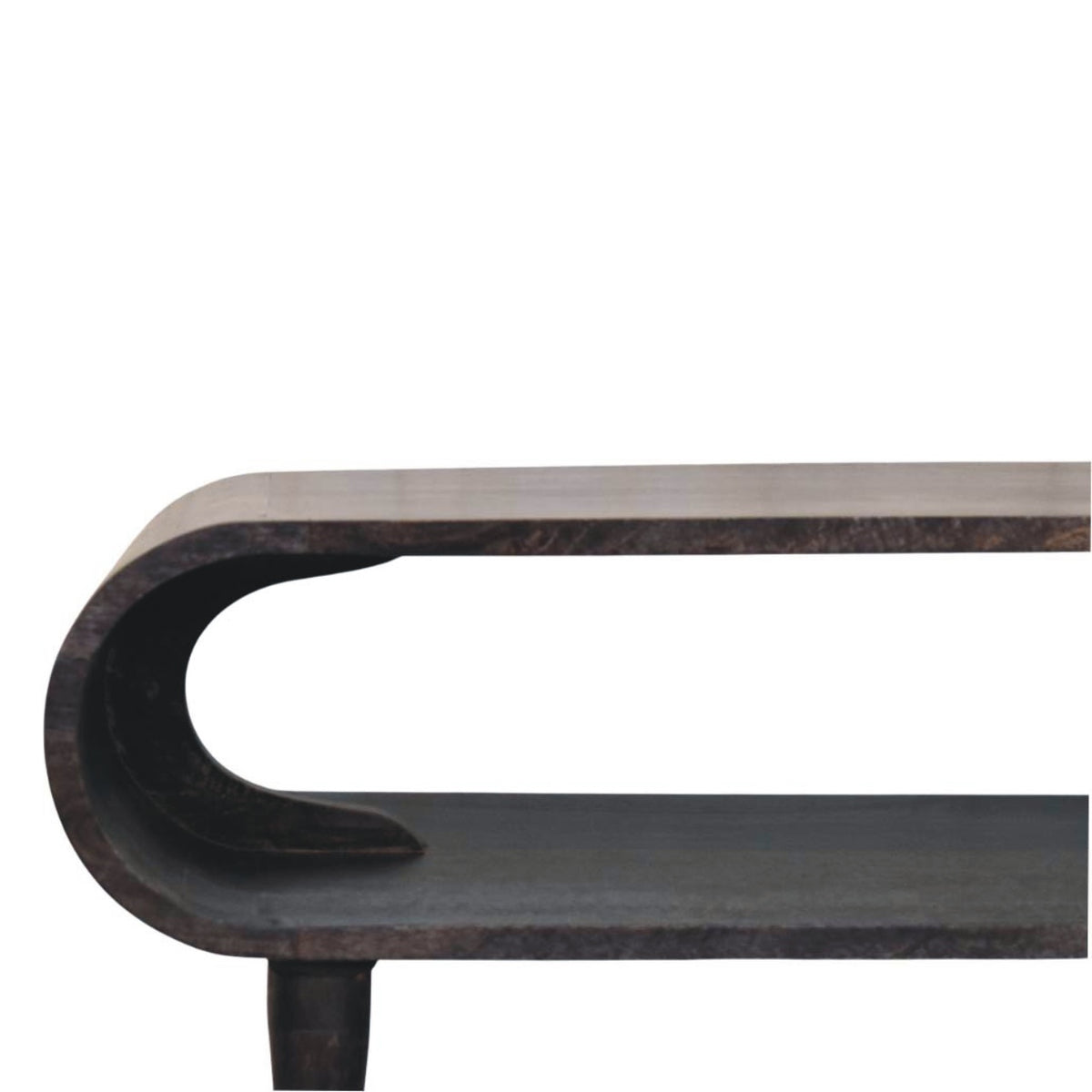 Velvet Mocha Media Unit - Carbon Ash Mango Wood with Brass Accents-Media Consoles-DECOROLALA
