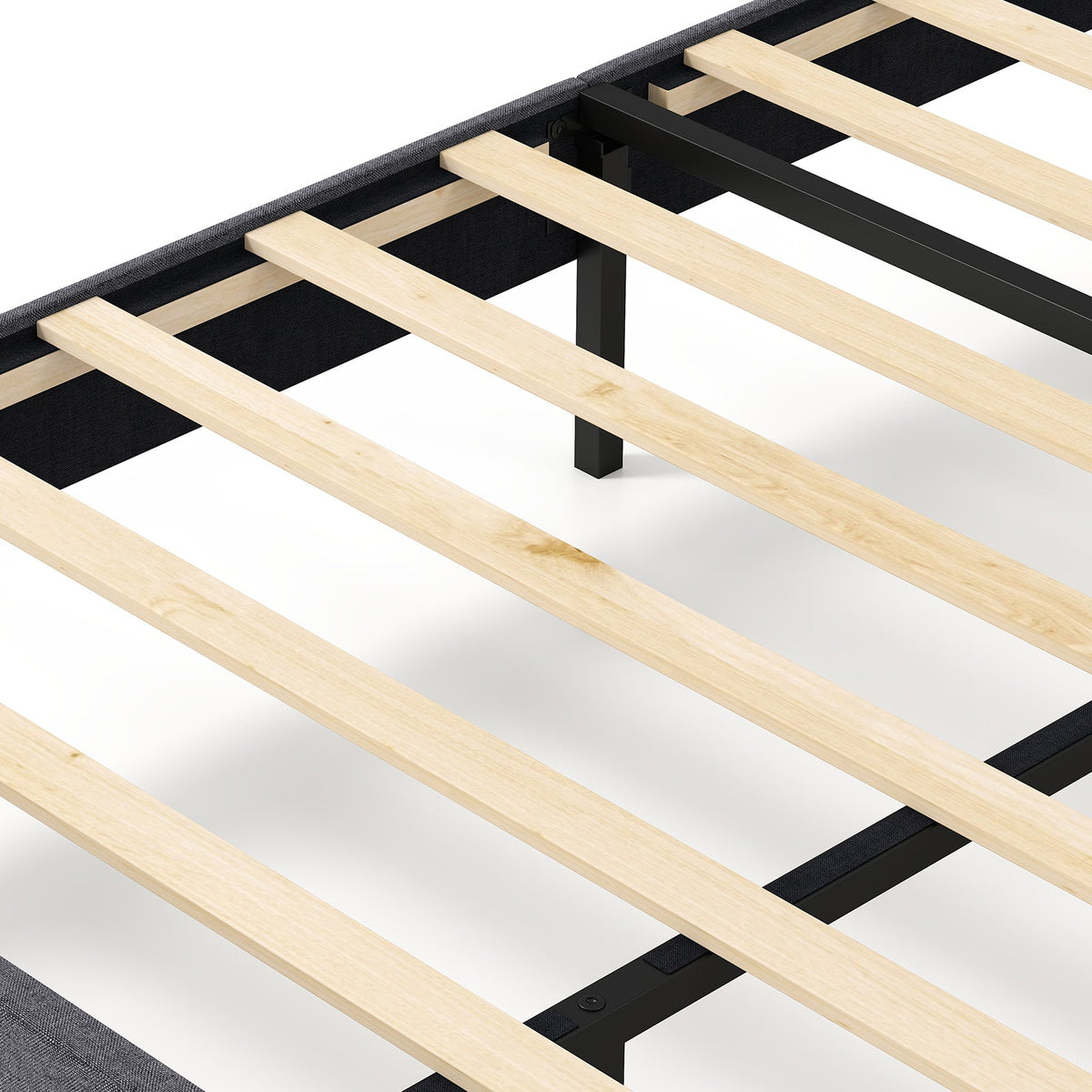 Velvet Upholstered Platform Bed with Height Adjustable Vertical Channel Headboard-Beds & Bed Frames-DECOROLALA