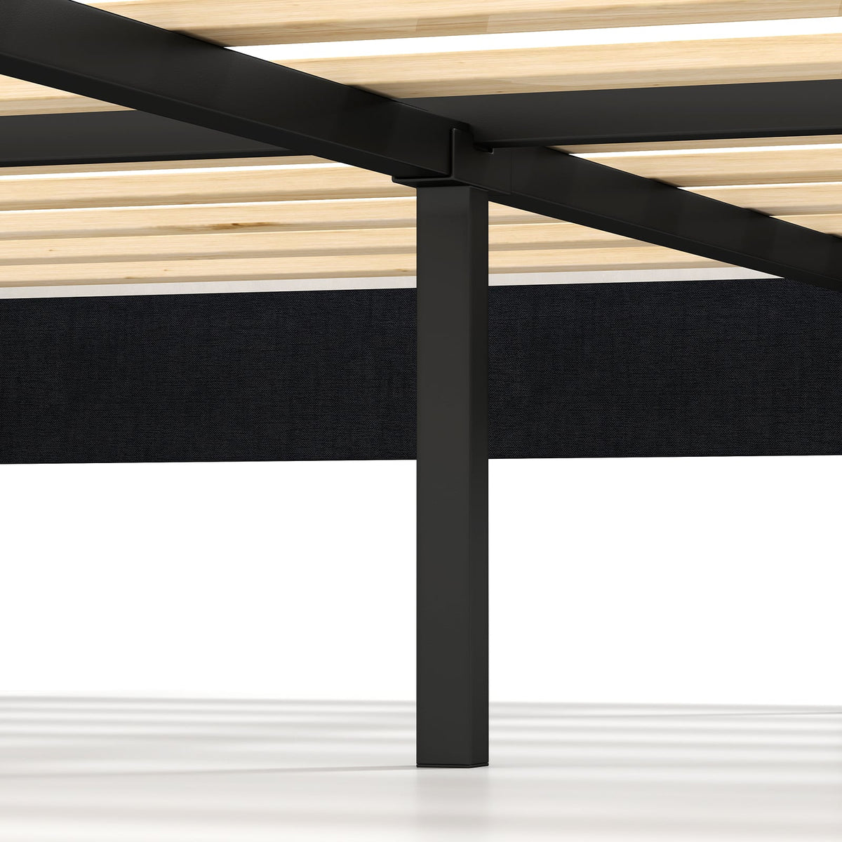 Velvet Upholstered Platform Bed with Height Adjustable Vertical Channel Headboard-Full Size-Beds & Bed Frames-DECOROLALA