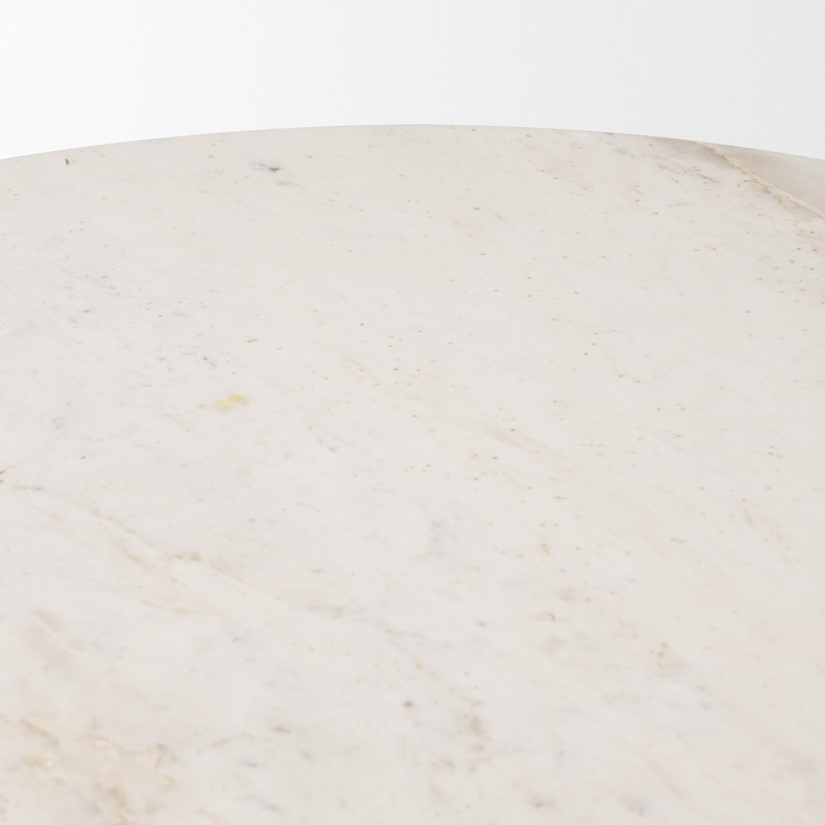 Veneto 40" Round Dining Table | Modern | White Marble & Black Metal | Seats 4-Dining Tables-DECOROLALA