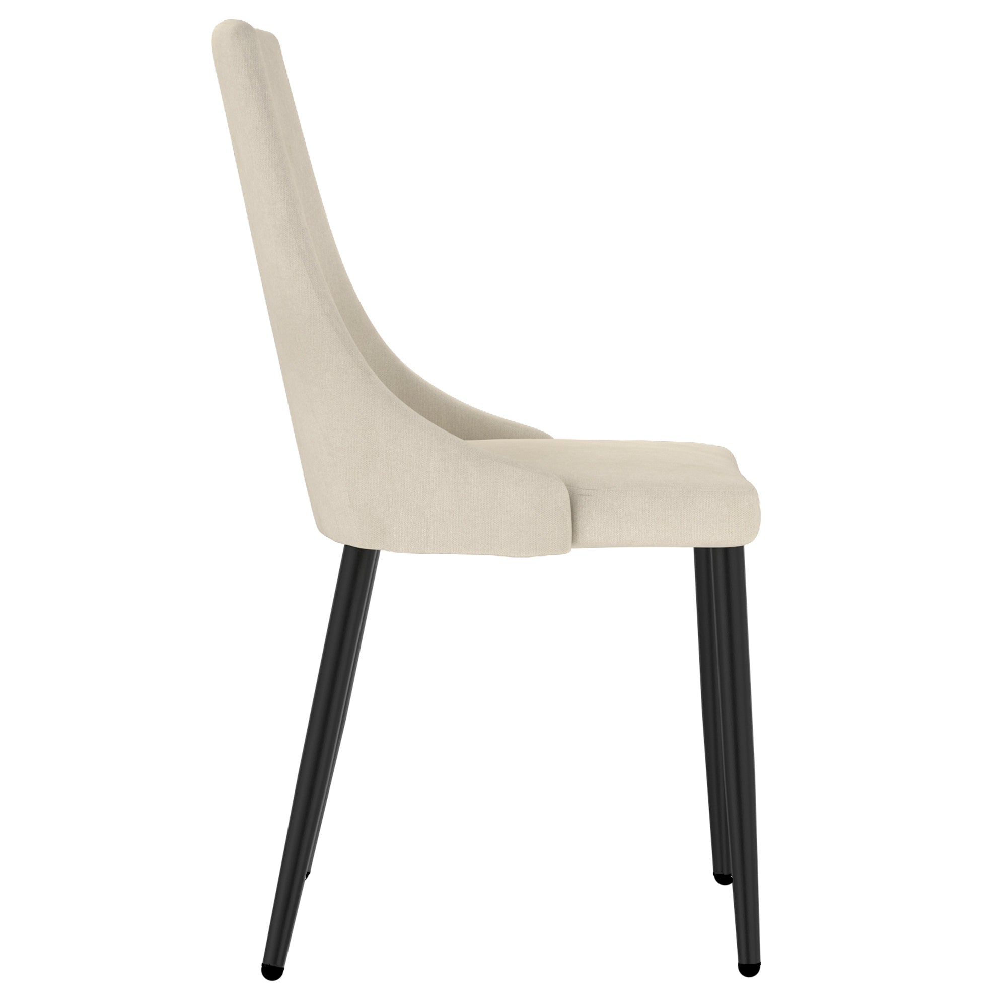 Venice Side Chair - Beige Mid-Century Dining Chair-DECOROLALA