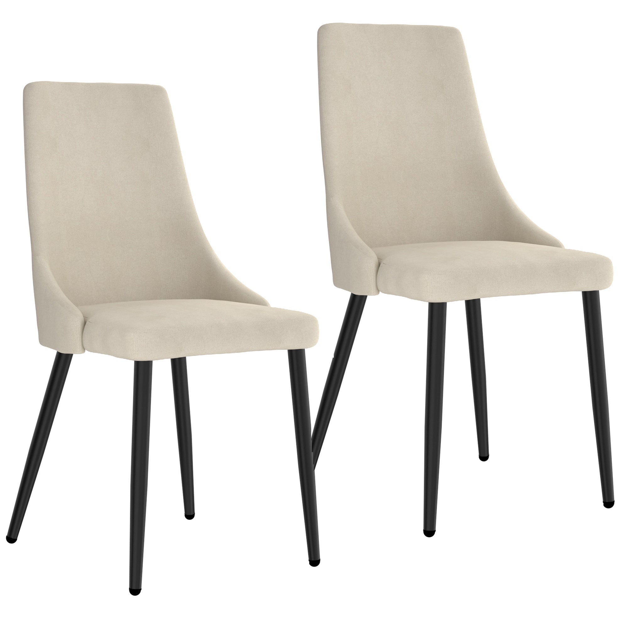 Venice Side Chair - Beige Mid-Century Dining Chair-DECOROLALA