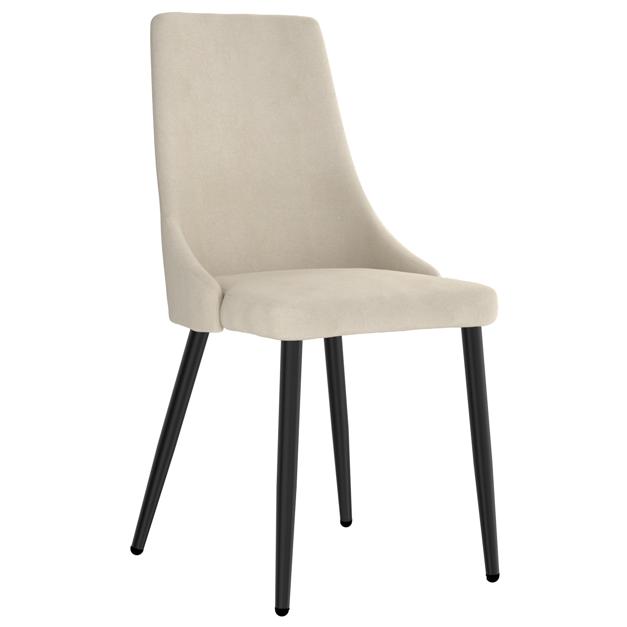 Venice Side Chair - Beige Mid-Century Dining Chair-DECOROLALA