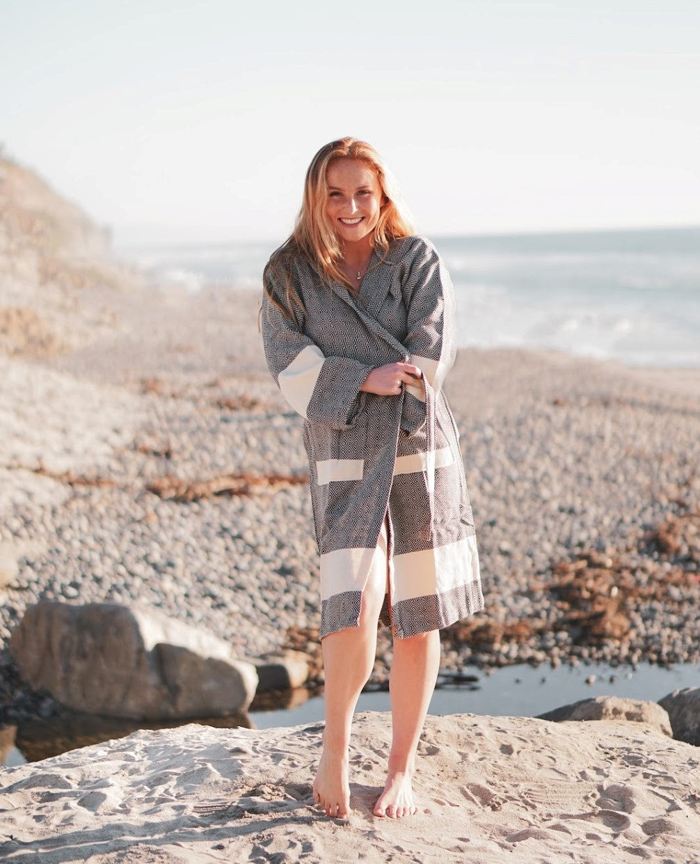 VENICE TURKISH BATHROBE-Bathrobe-DECOROLALA