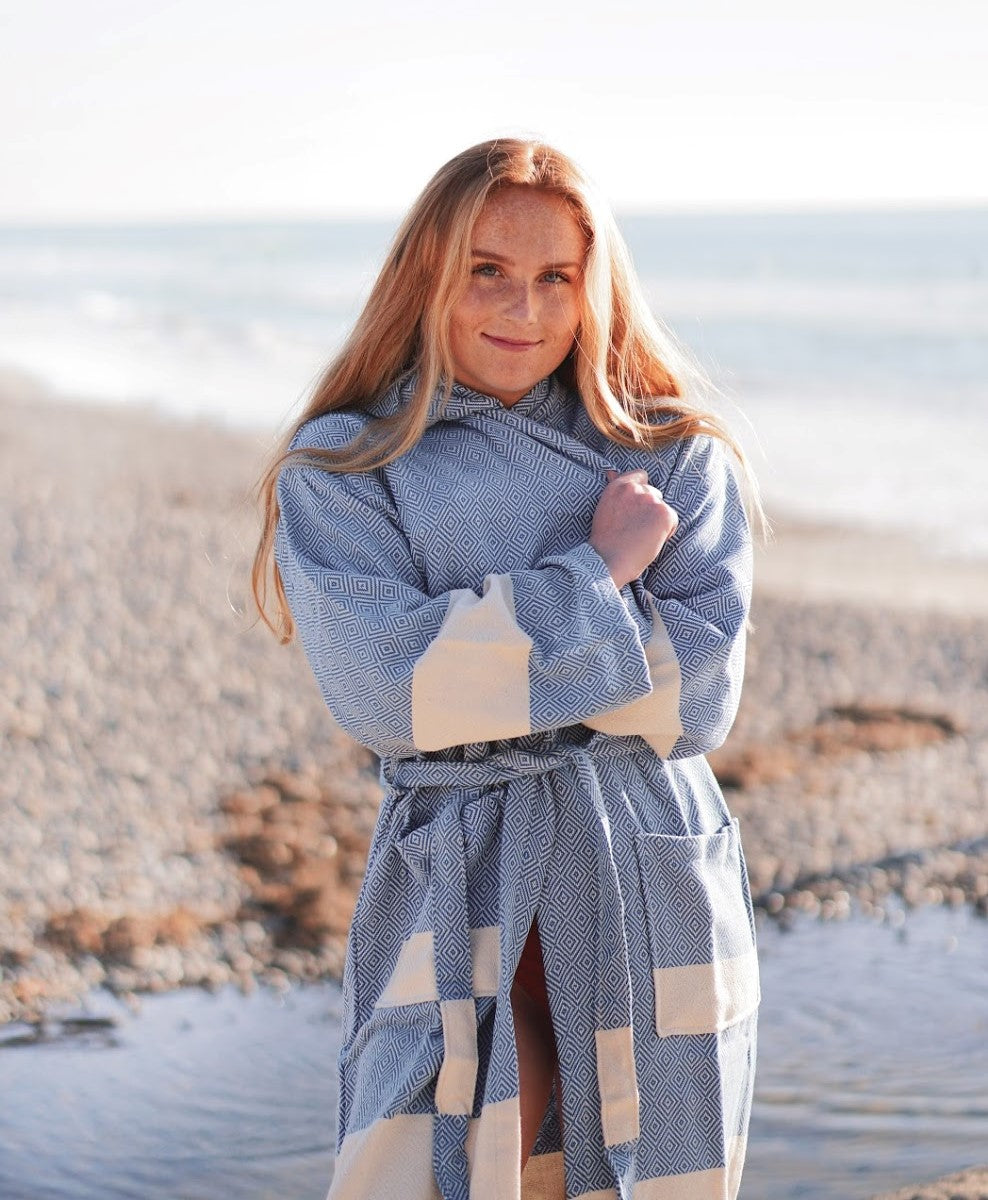 VENICE TURKISH BATHROBE-Bathrobe-DECOROLALA