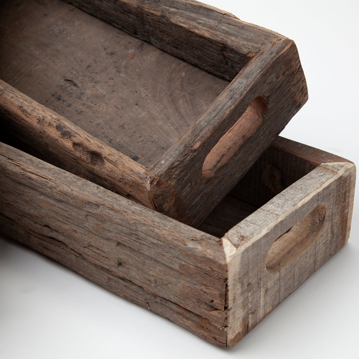 Vernon (Large) 36L x 7W Brown Reclaimed Wood Tray-Trays-DECOROLALA