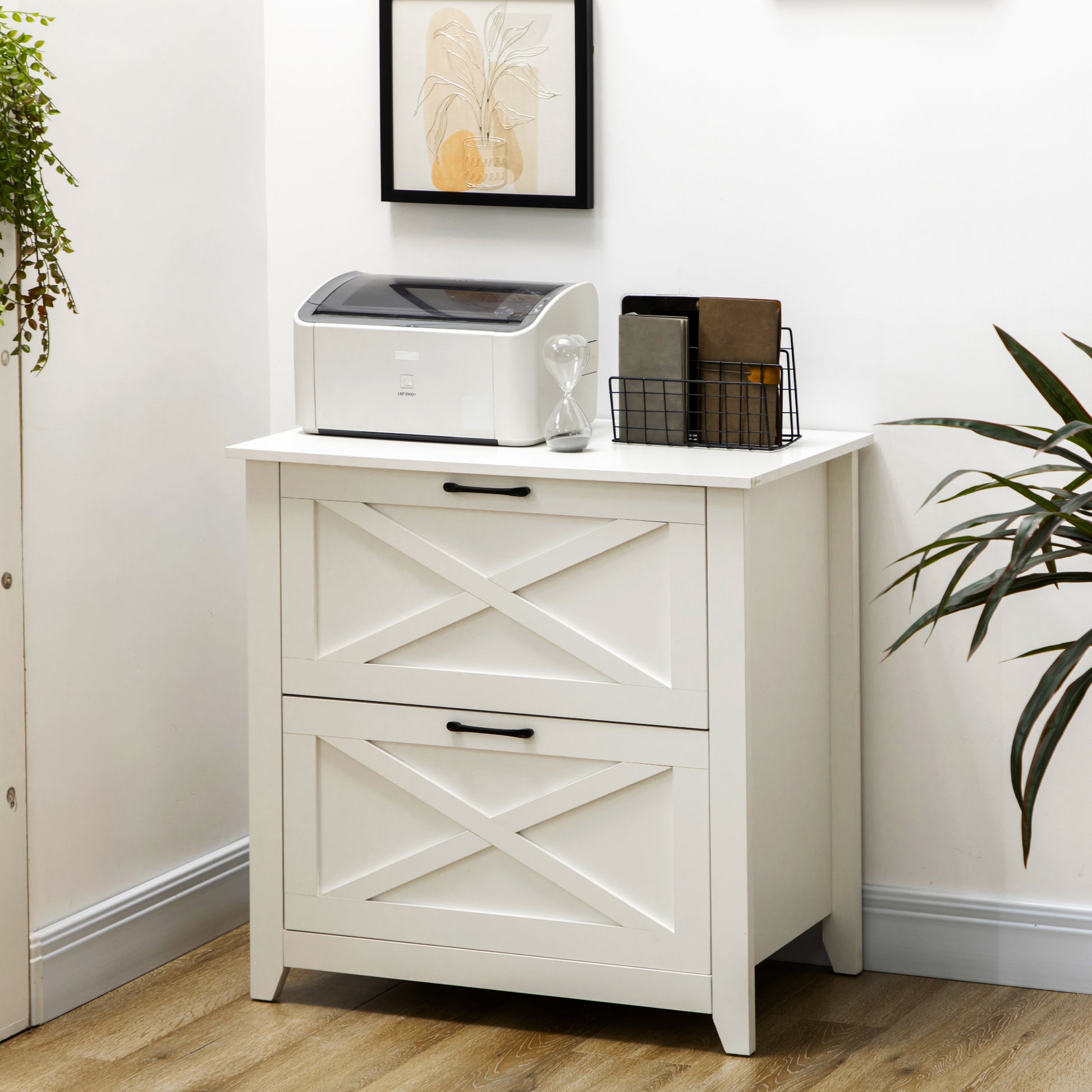 Vertical File Cabinet with Hanging Bars for A4 Size for Home Office, 29.9"x 19.7"x 30.3", White-Office Products > Office Furniture > Office Cabinets & Cupboards-DECOROLALA