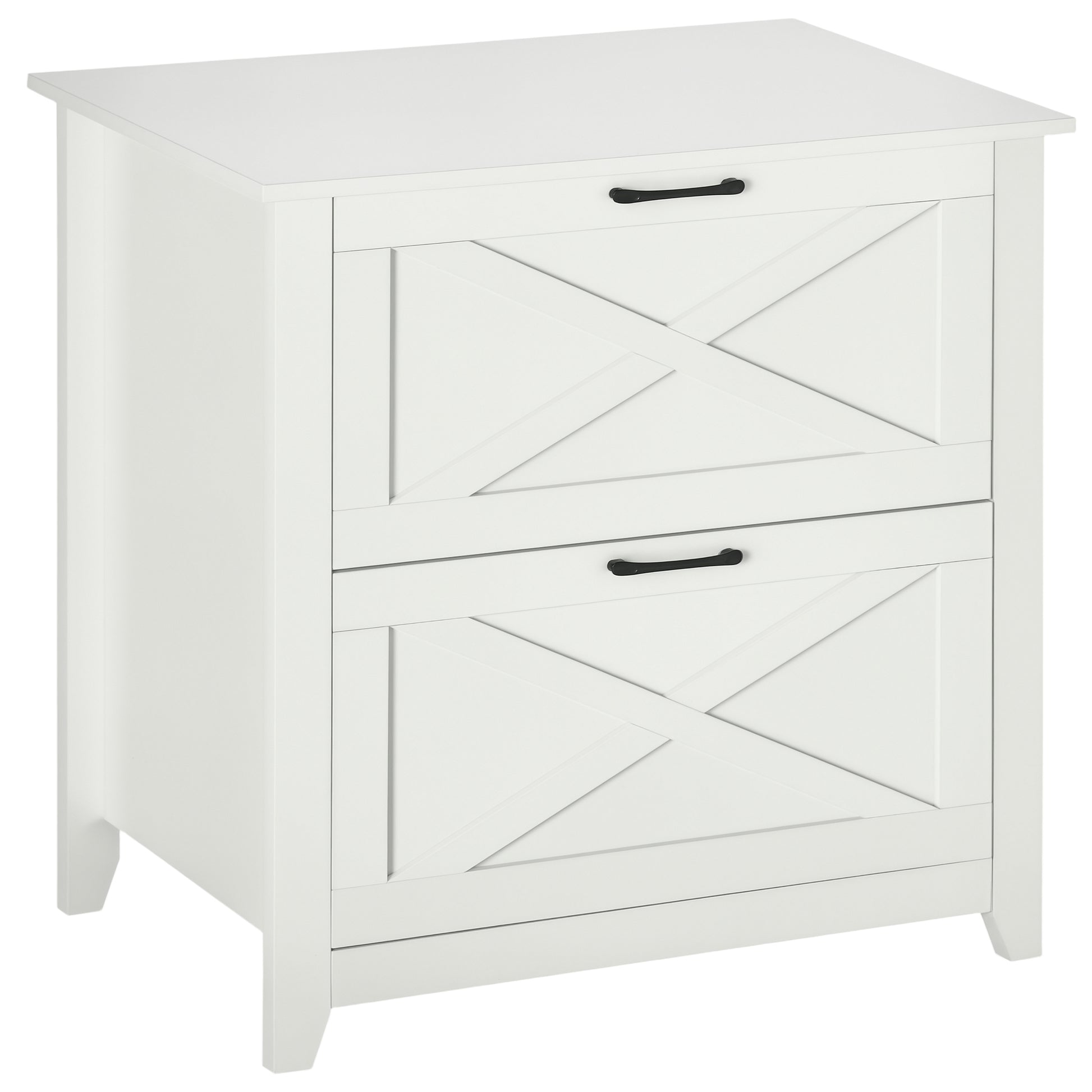 Vertical File Cabinet with Hanging Bars for A4 Size for Home Office, 29.9"x 19.7"x 30.3", White-Office Products > Office Furniture > Office Cabinets & Cupboards-DECOROLALA